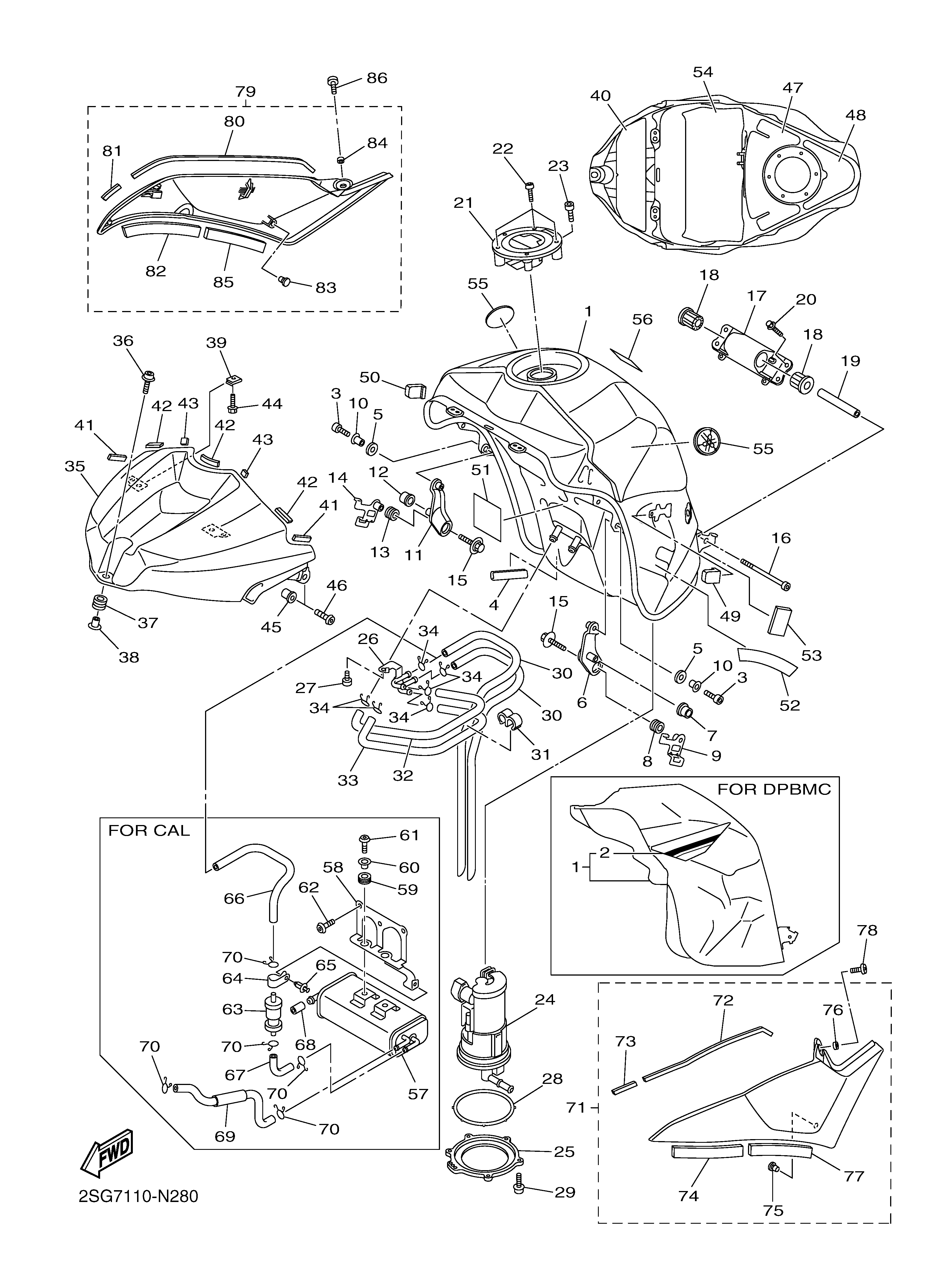 FUEL TANK Diagram terurai