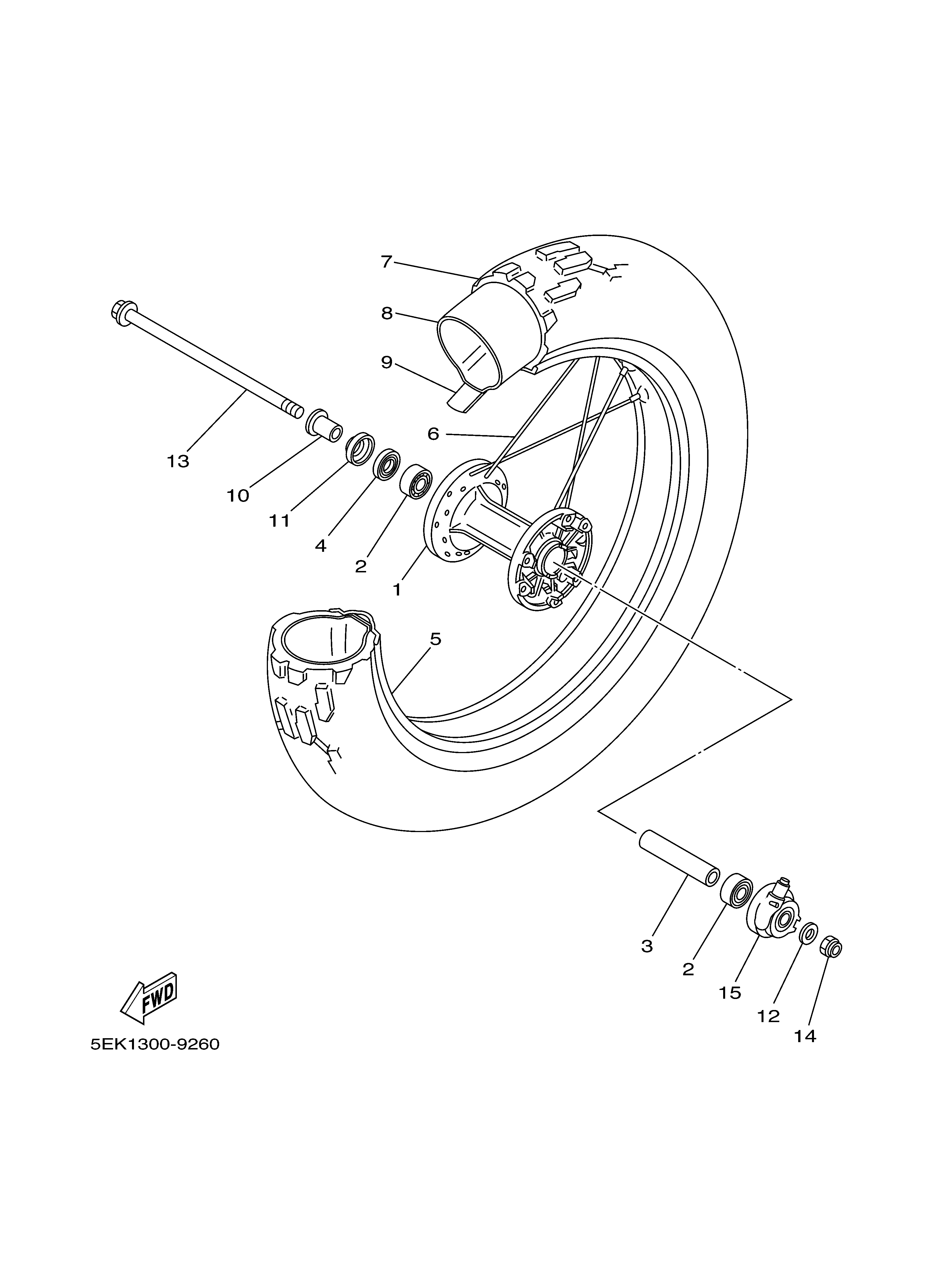 FRONT WHEEL ภาพแยกชิ้นส่วน