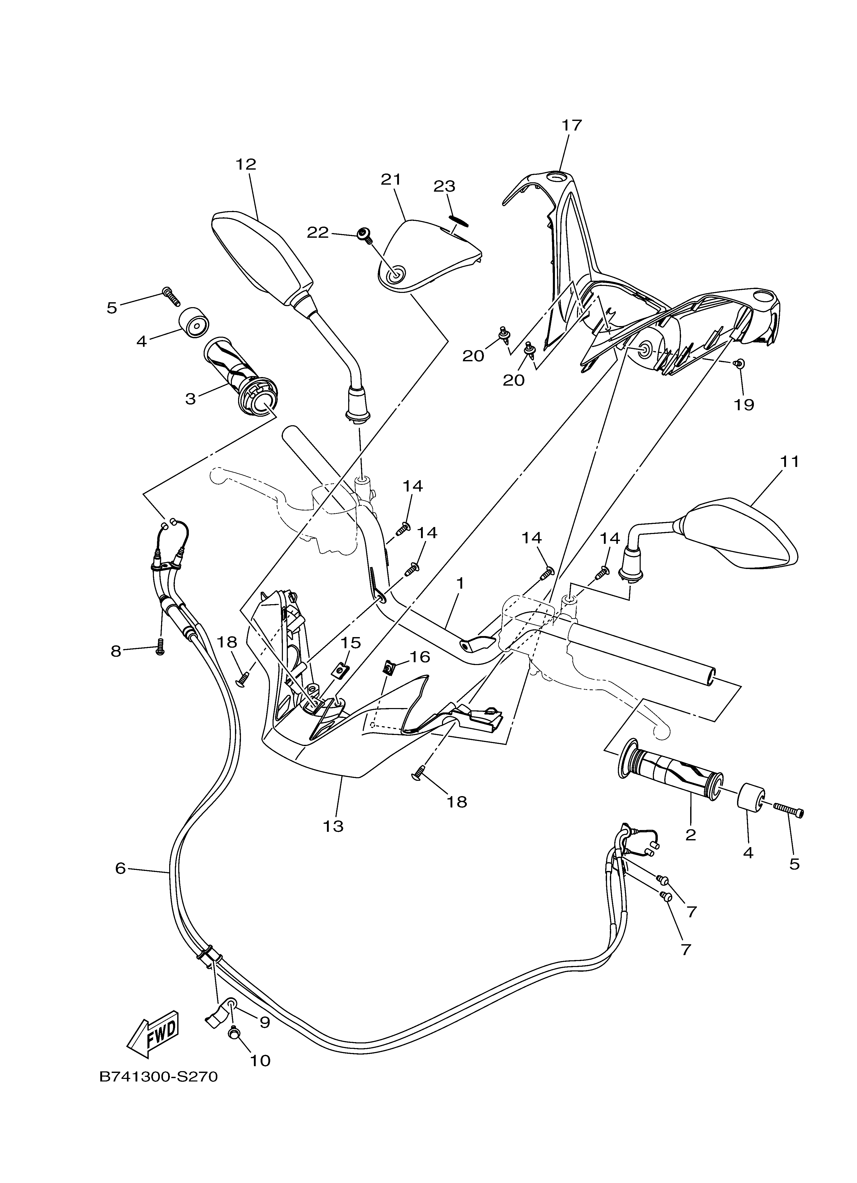 STEERING HANDLE CABLE Despieces