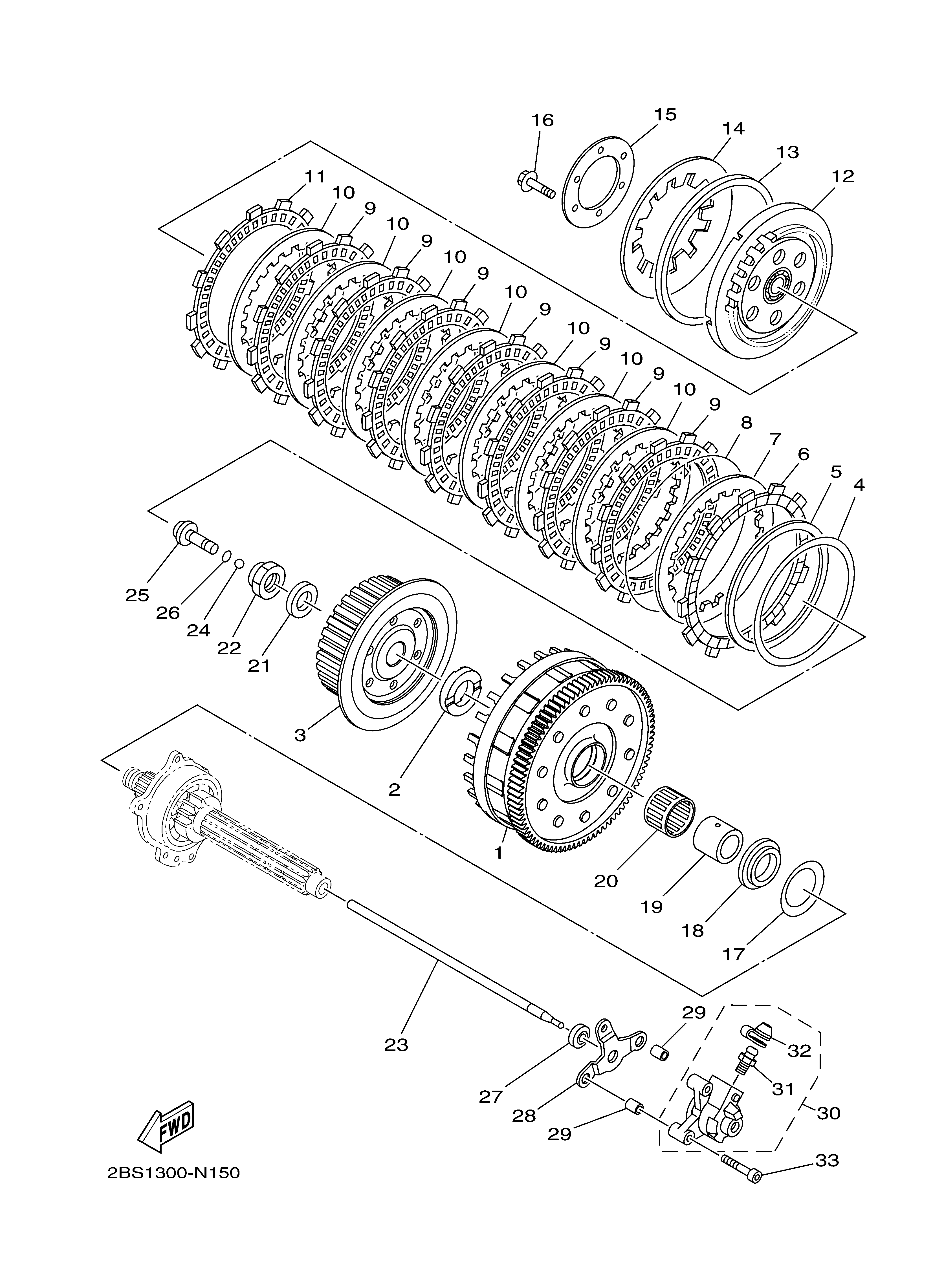 CLUTCH ภาพแยกชิ้นส่วน