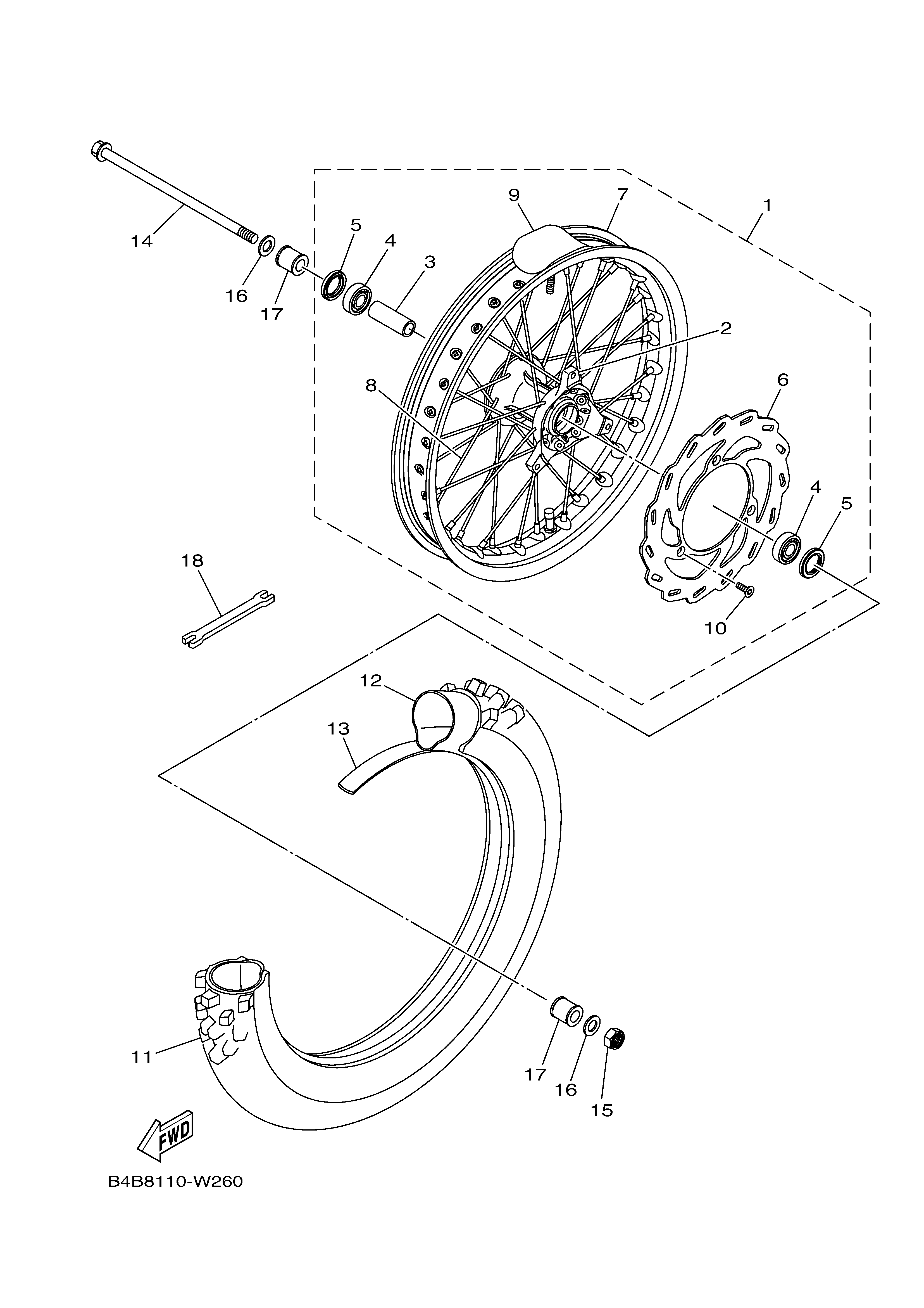FRONT WHEEL 爆炸图