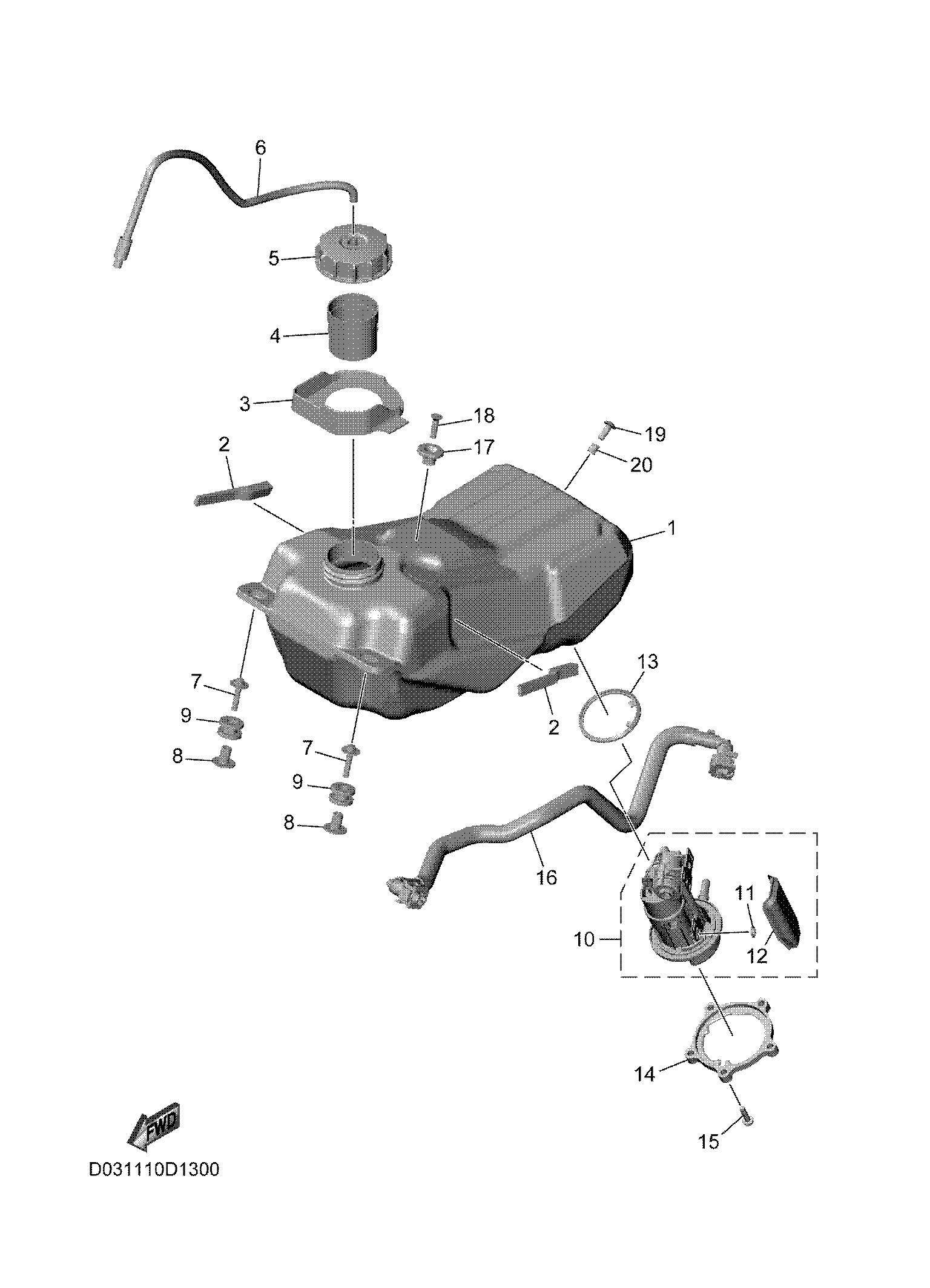 FUEL TANK Diagram terurai