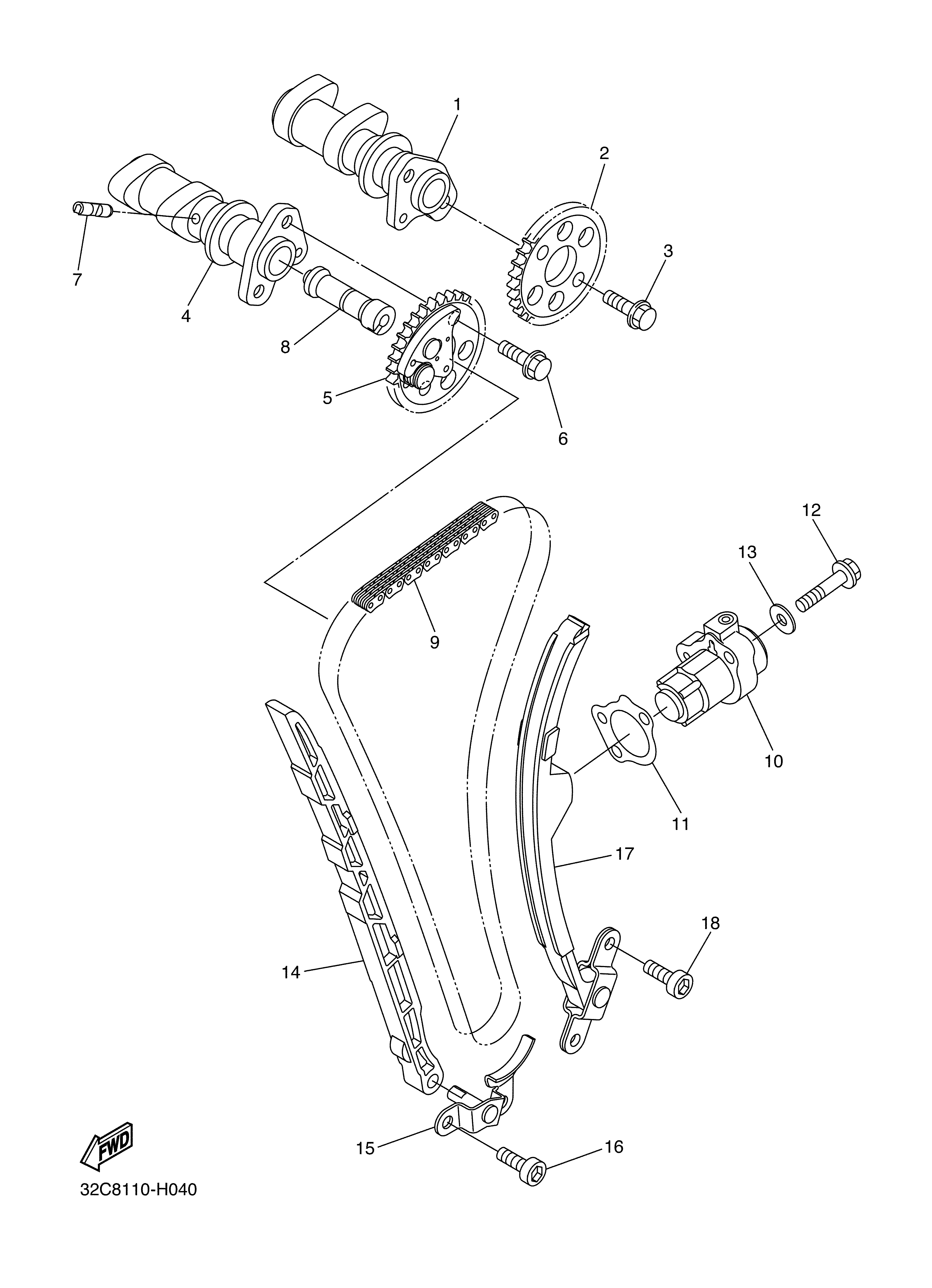 CAMSHAFT CHAIN Vistas explodidas