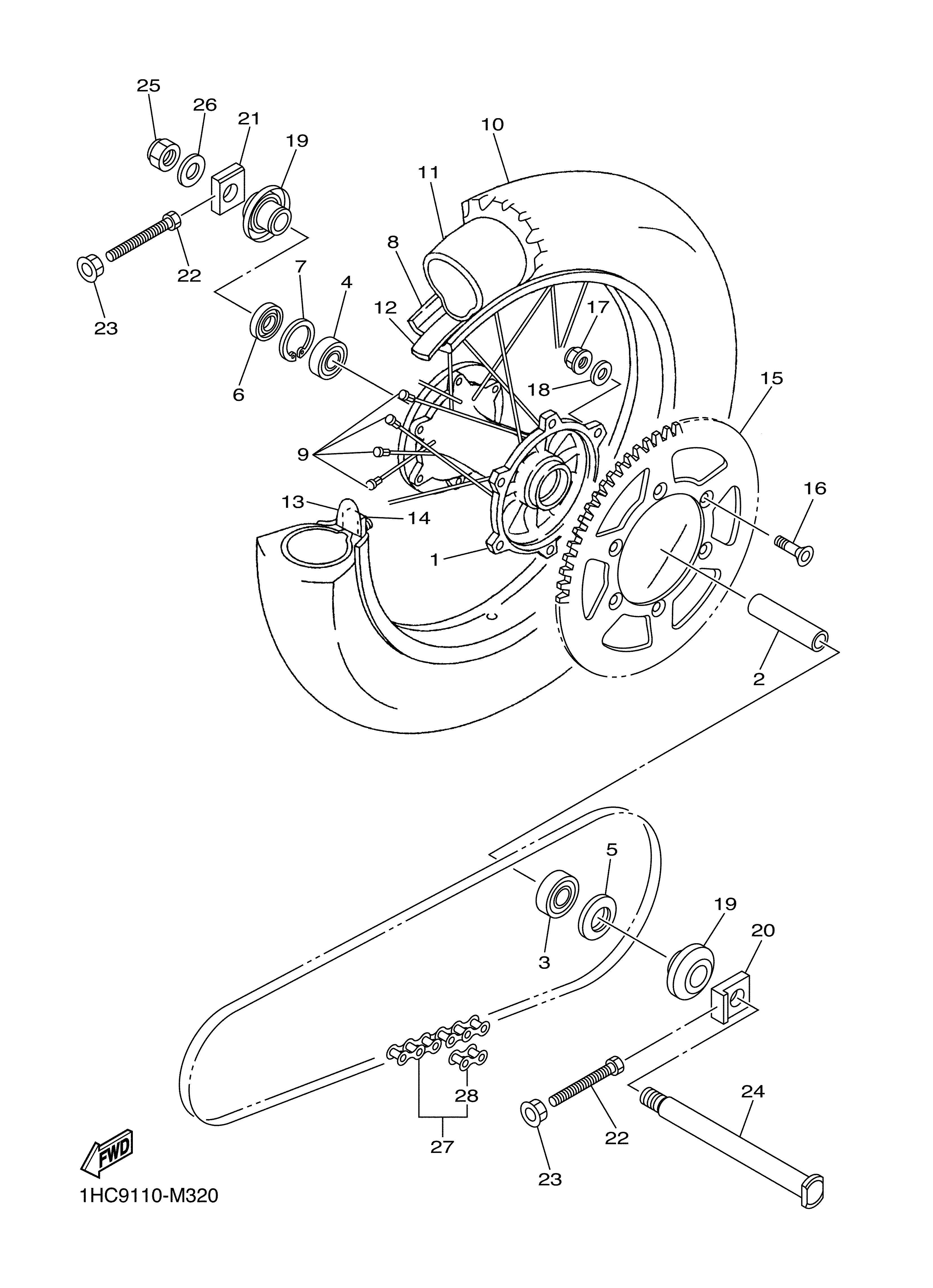 REAR WHEEL 爆炸图