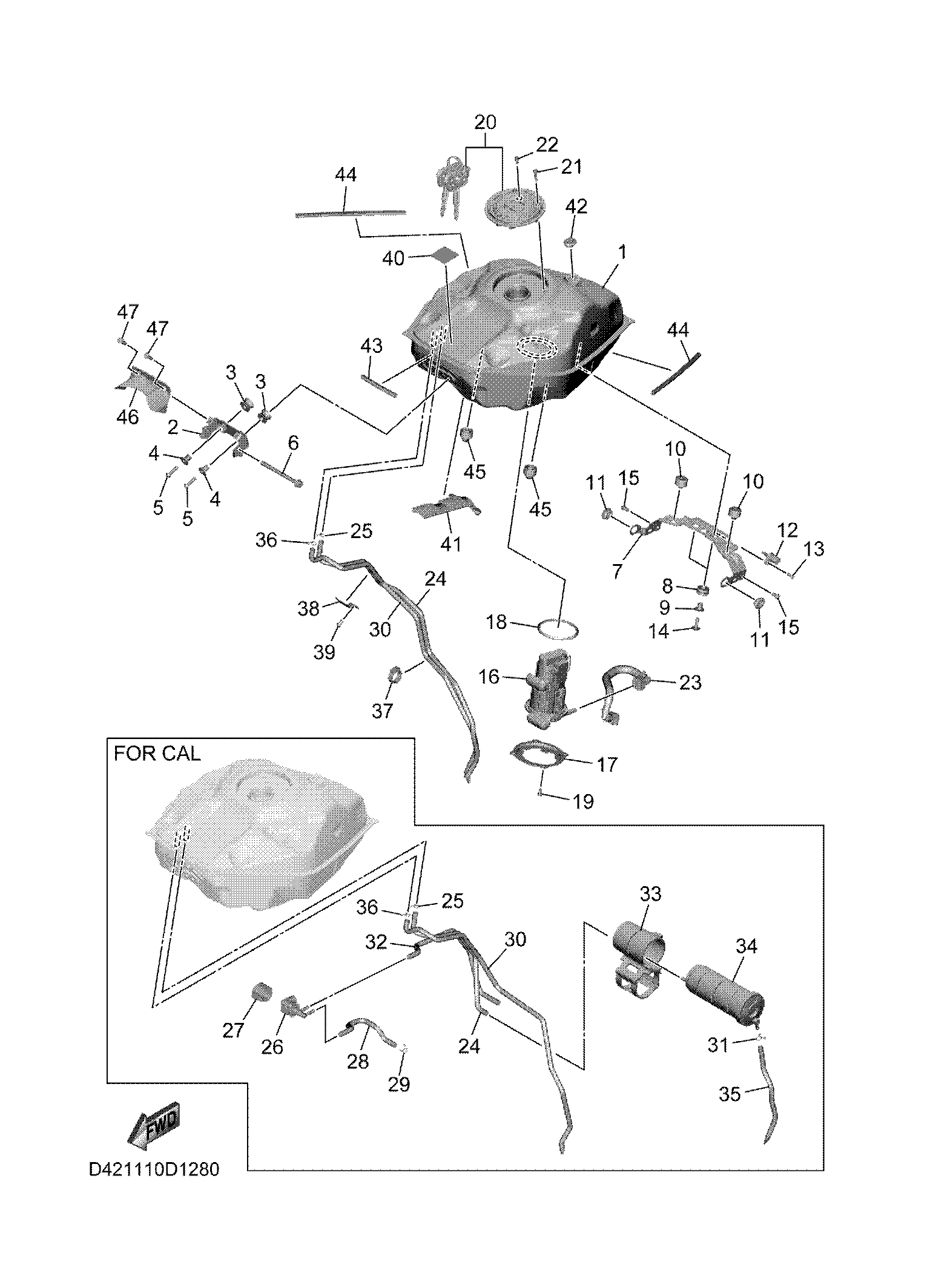 FUEL TANK Exploded diagrams