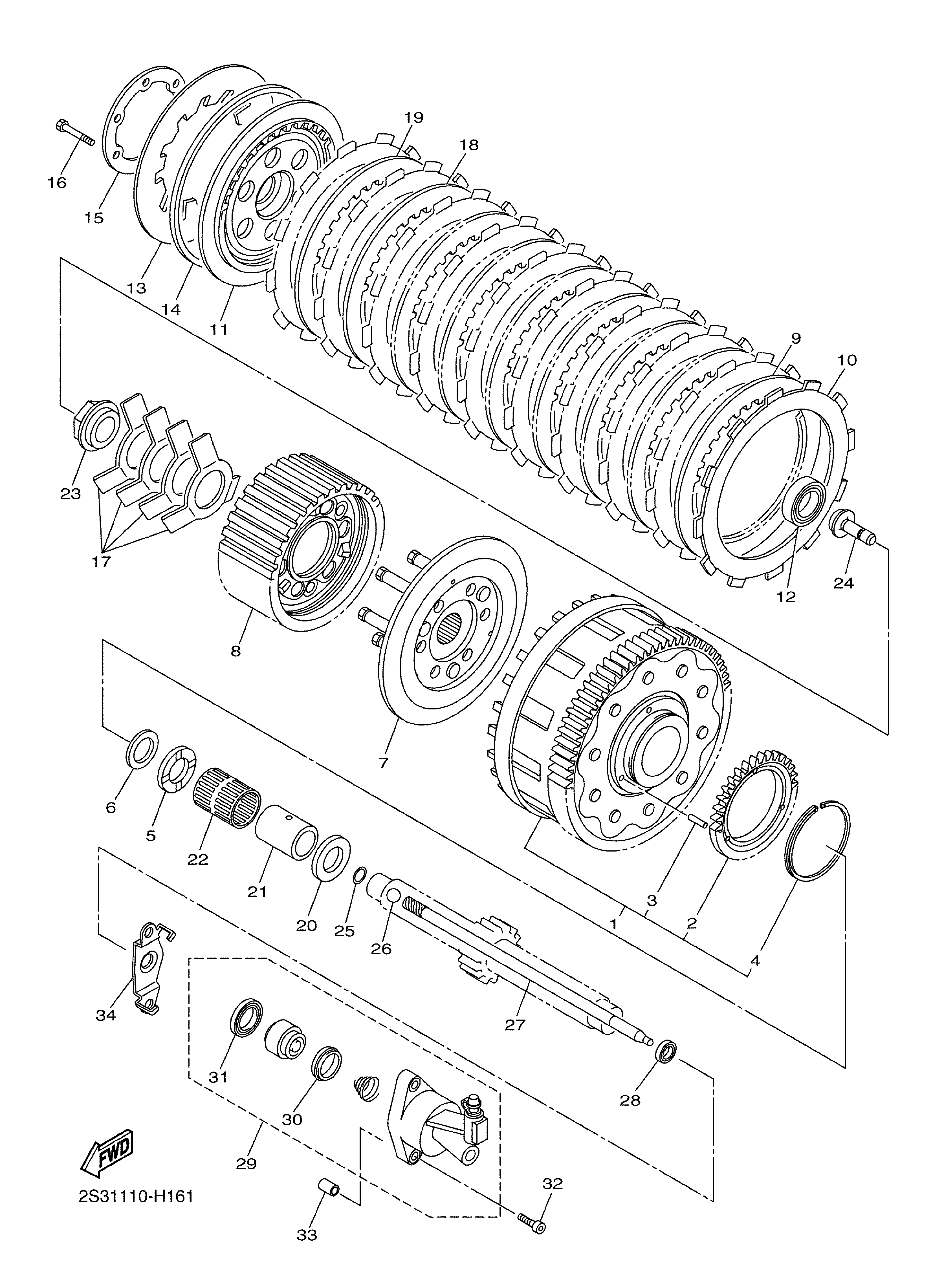 CLUTCH Diagram terurai