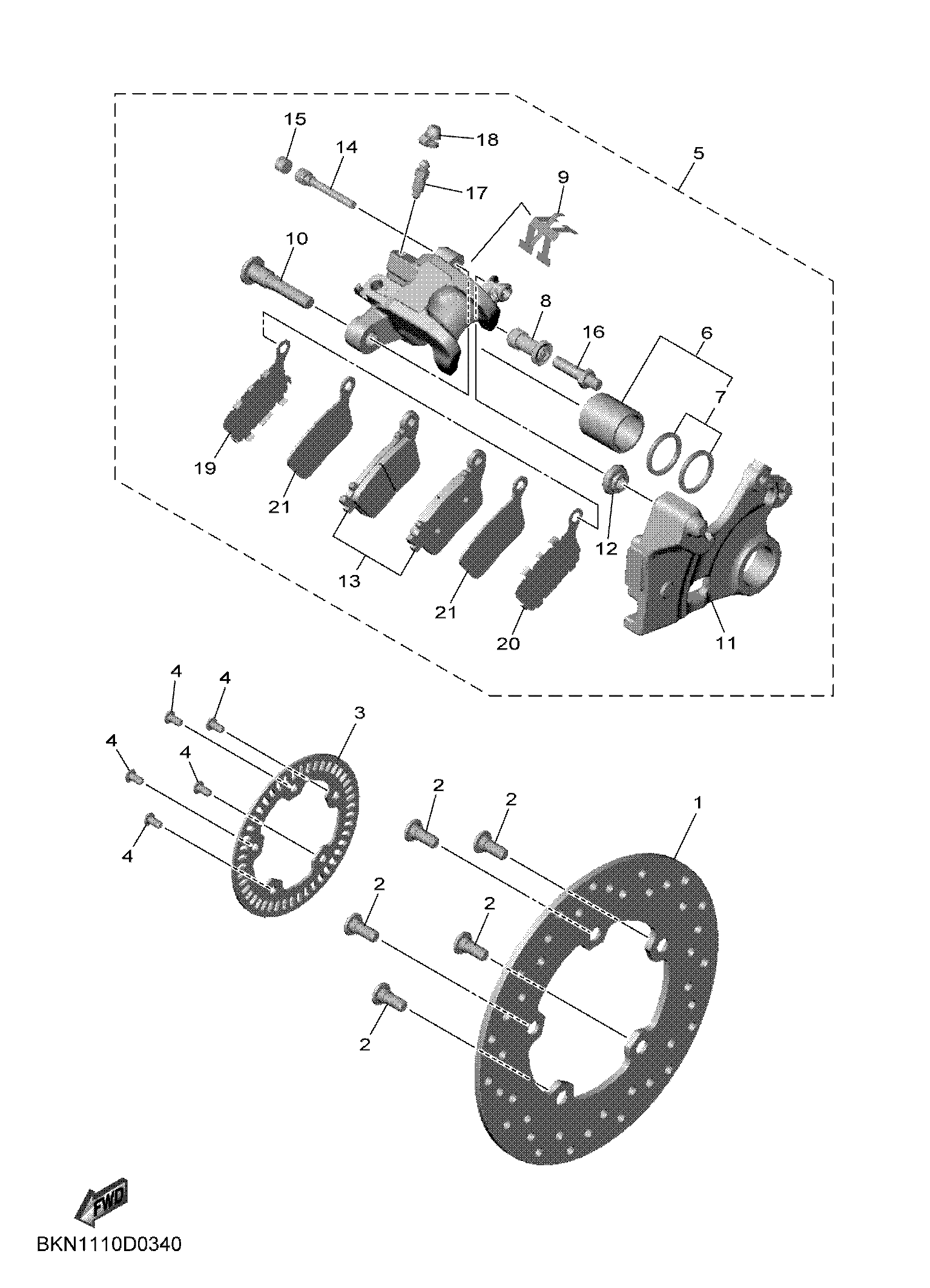 REAR BRAKE CALIPER Despieces