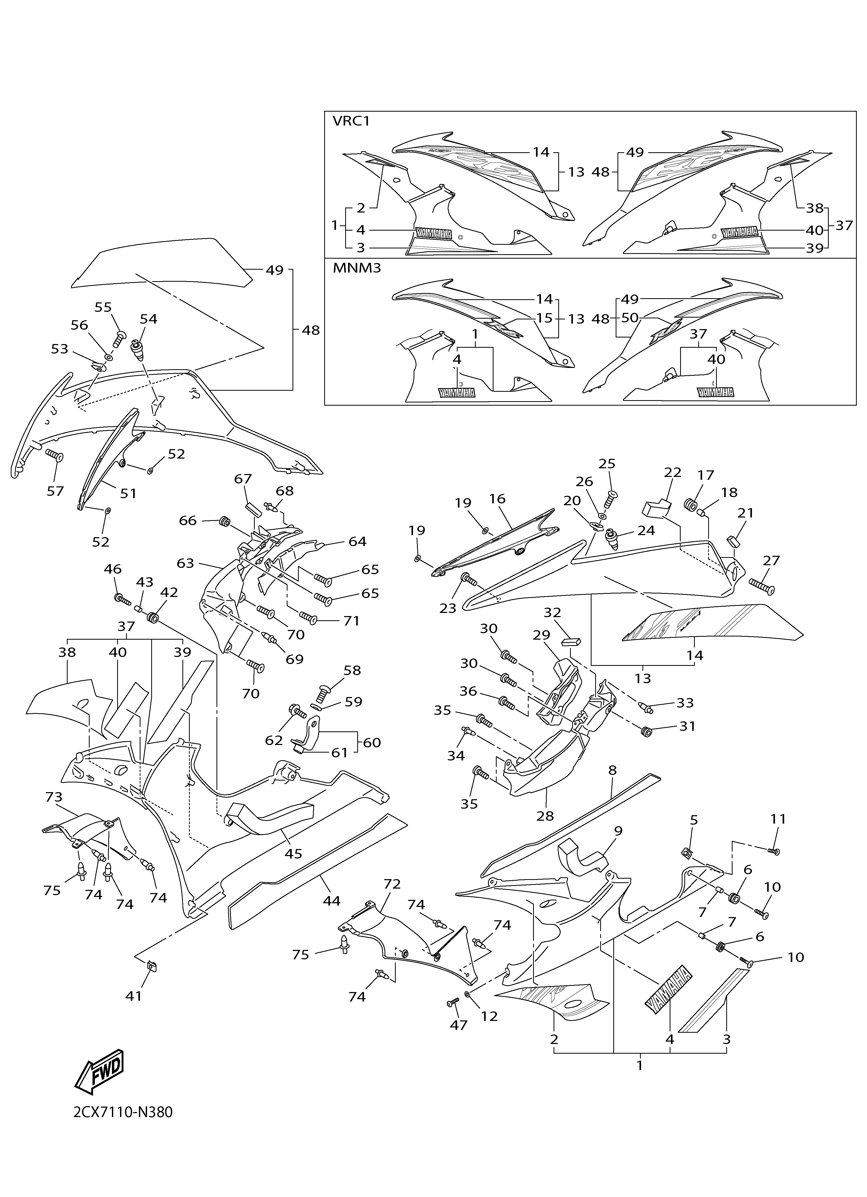 COWLING 2 Diagram terurai