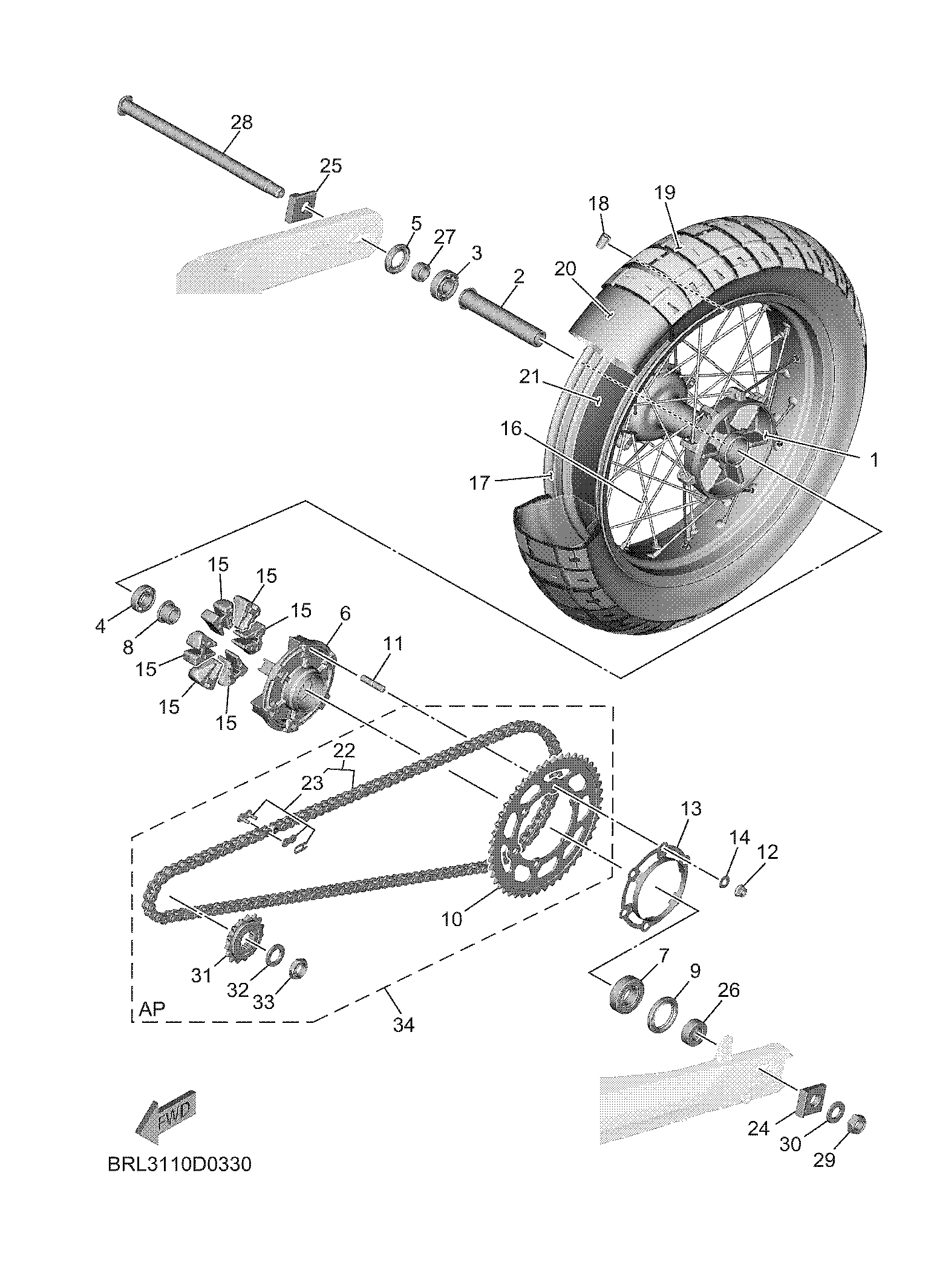 REAR WHEEL Despieces