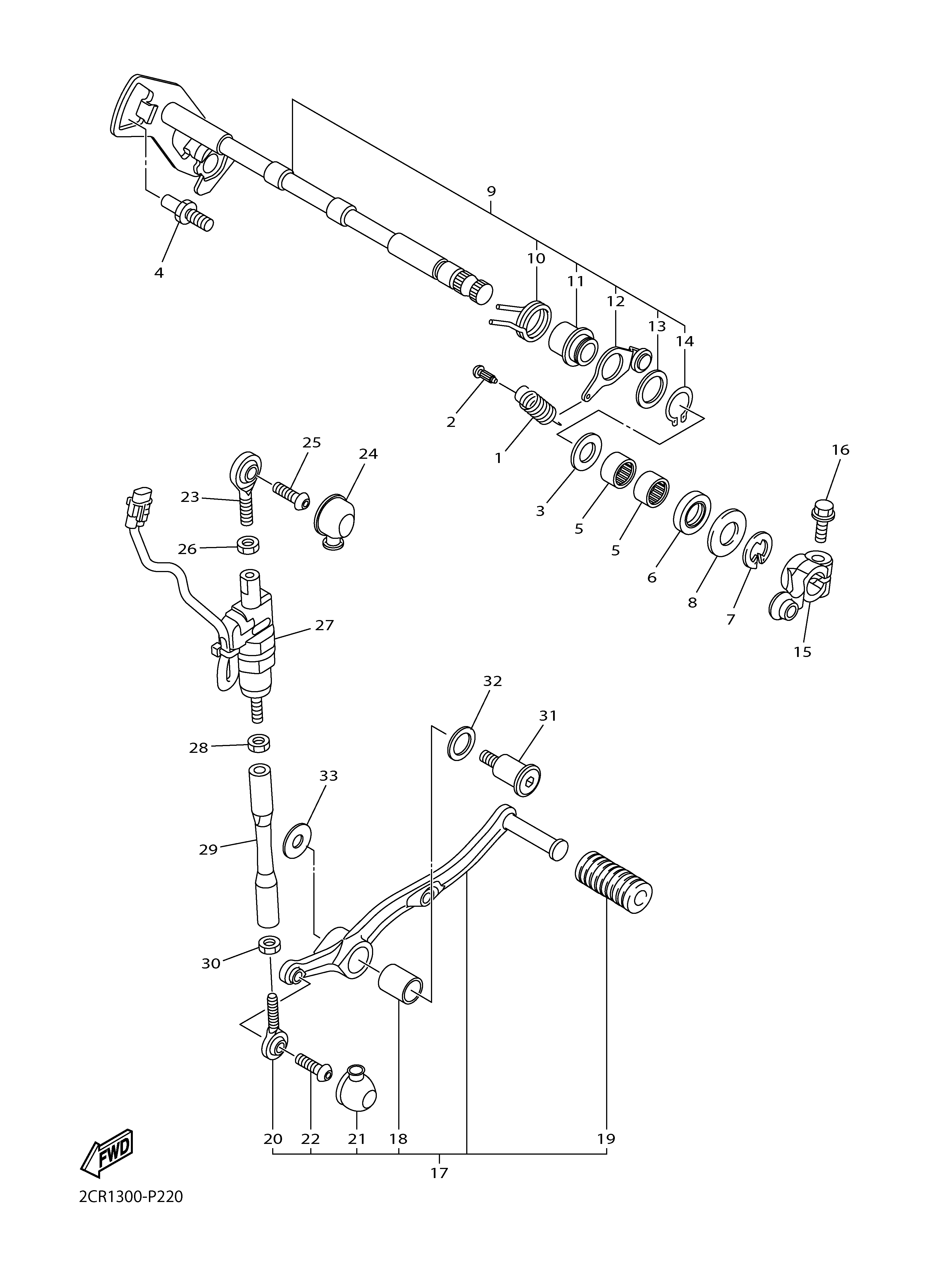 SHIFT SHAFT ภาพแยกชิ้นส่วน