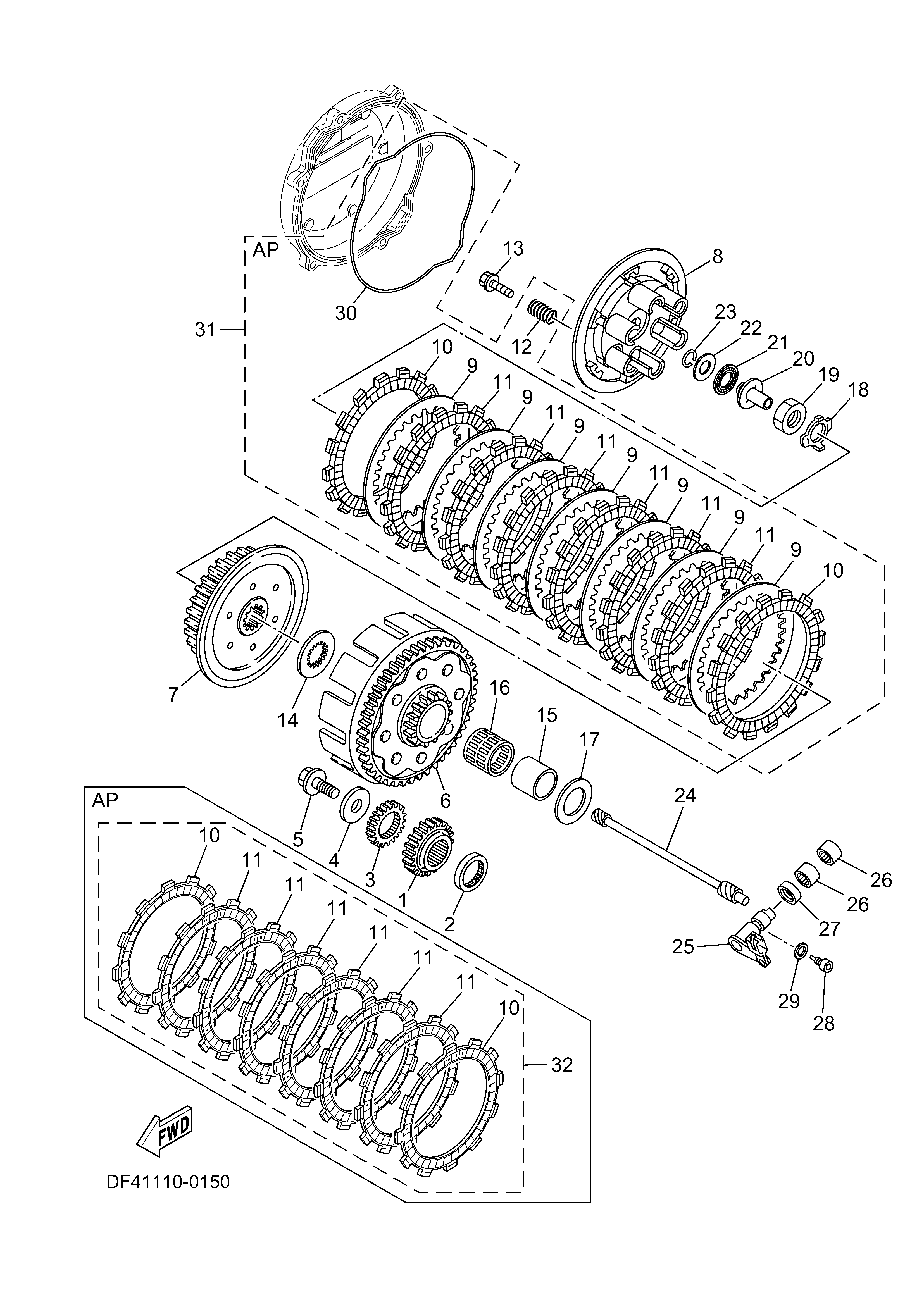 CLUTCH Exploded diagrams