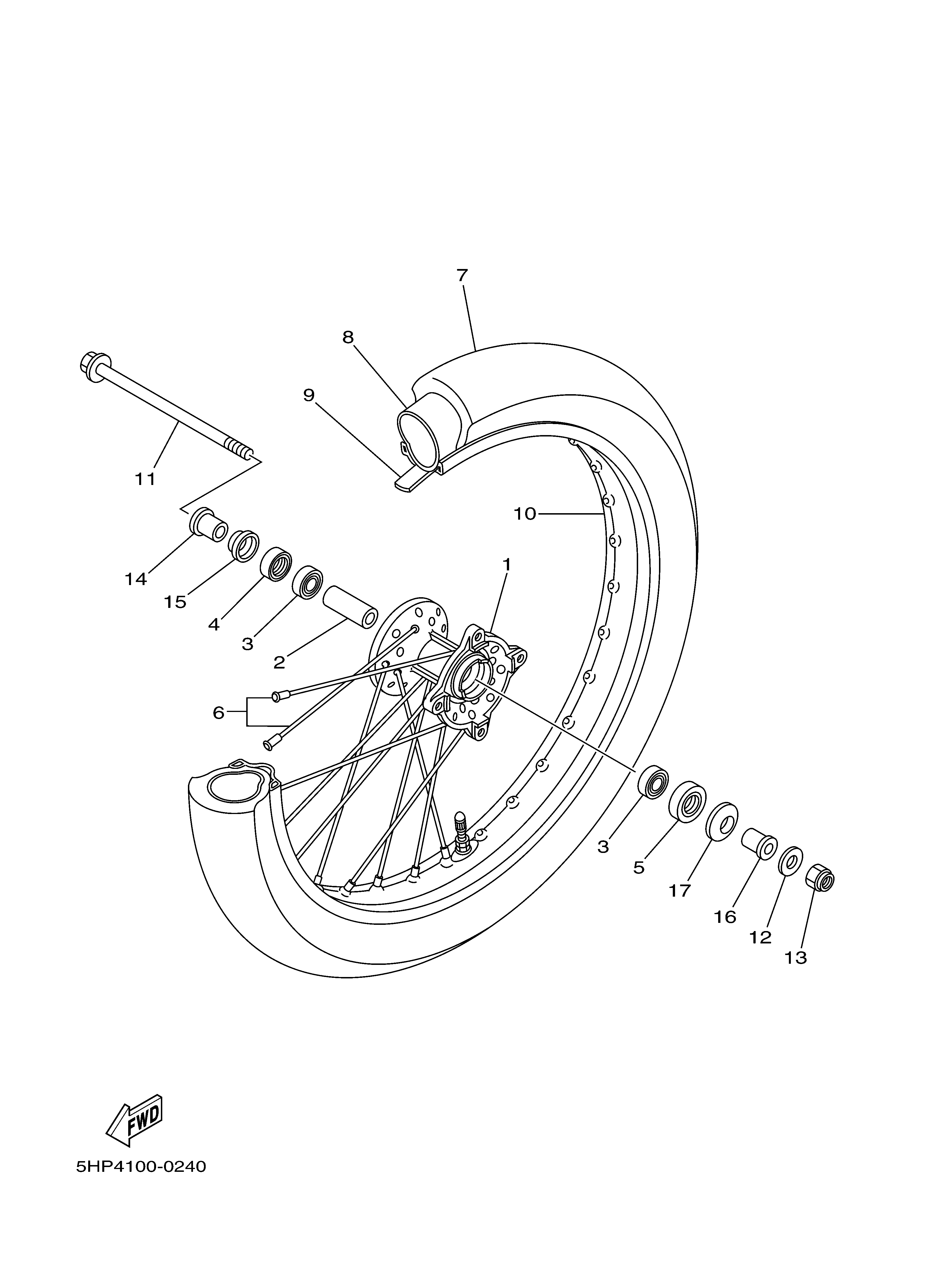 FRONT WHEEL Despieces