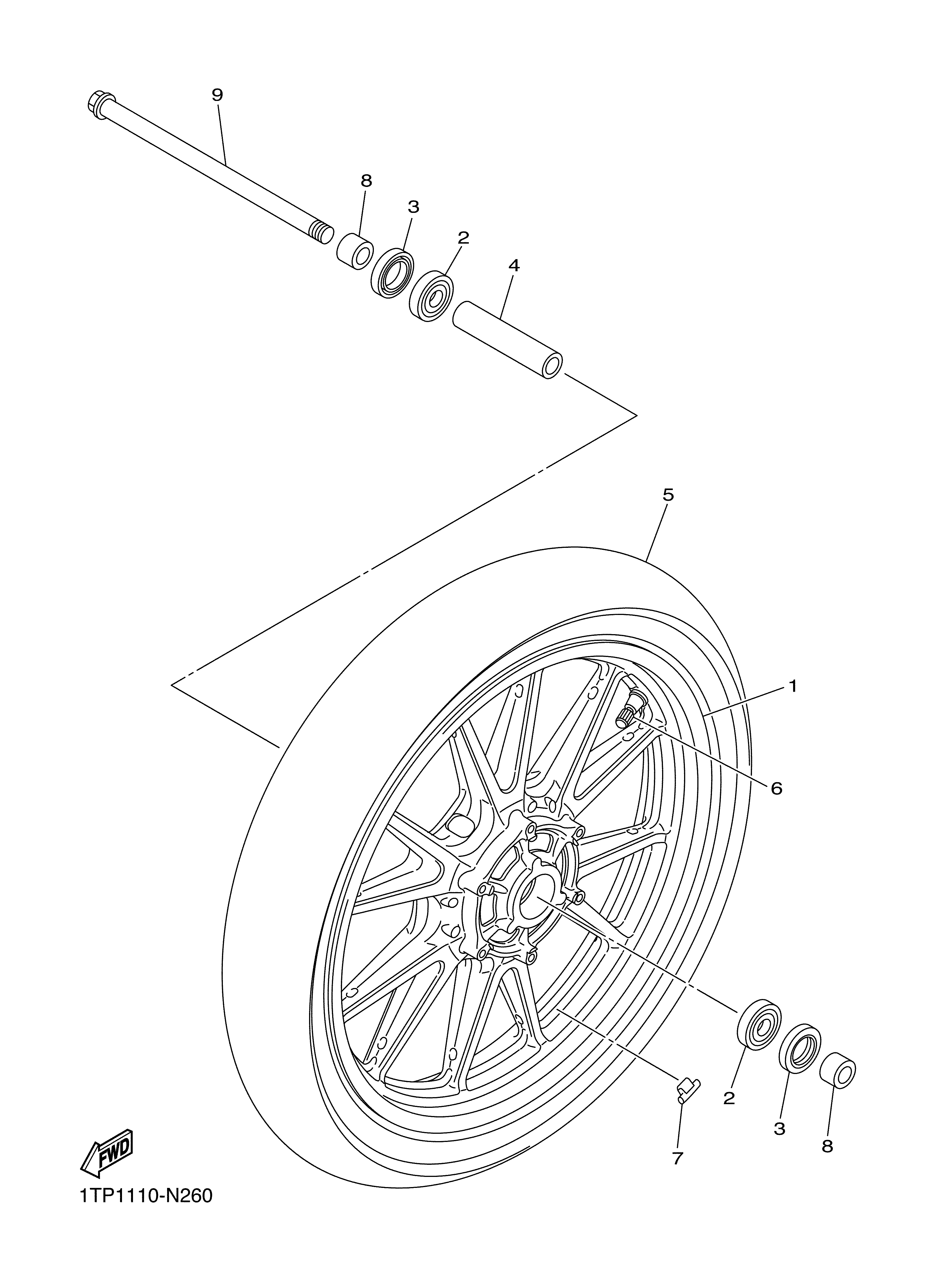 FRONT WHEEL Despieces