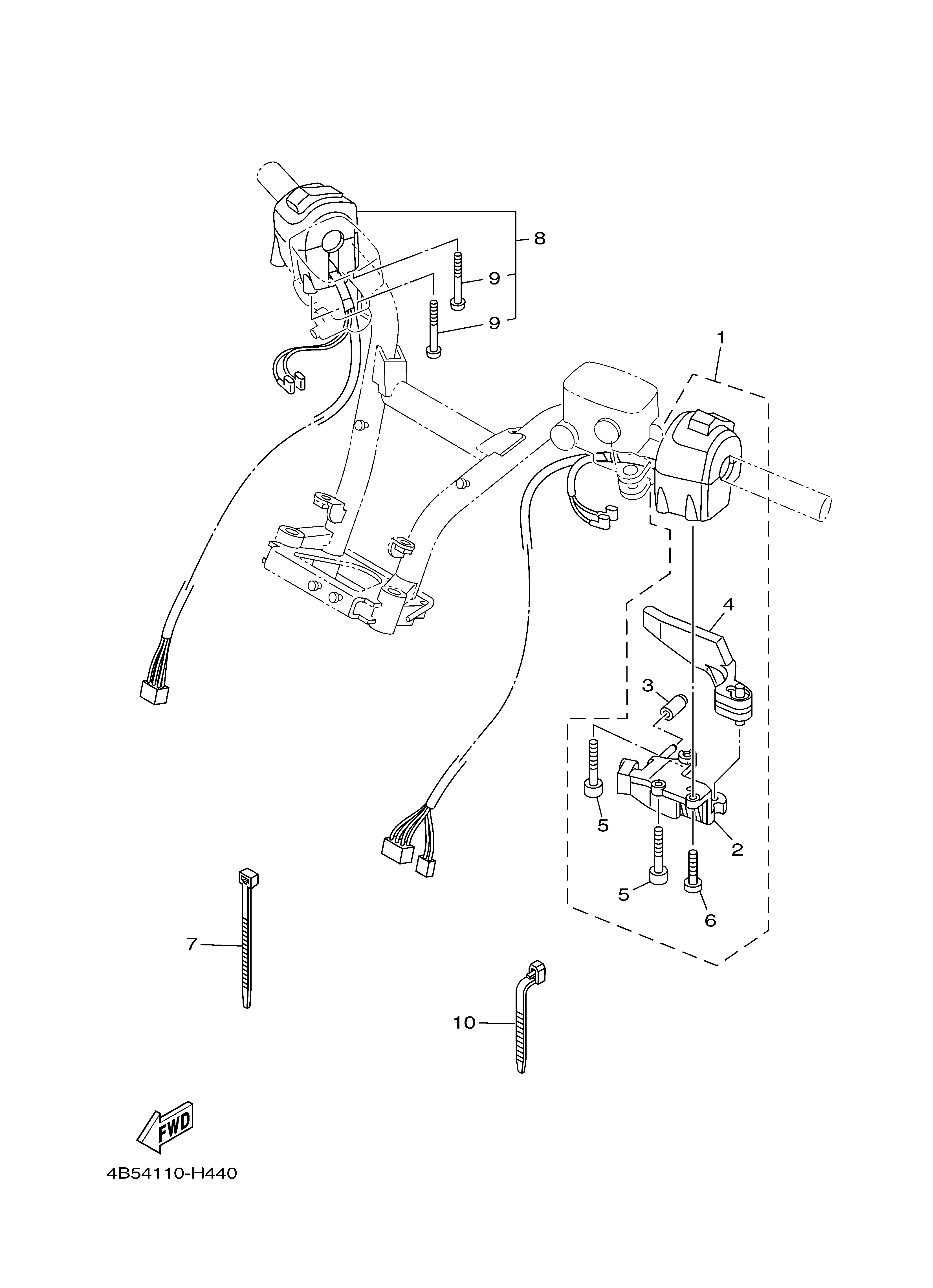 HANDLE SWITCH LEVER ภาพแยกชิ้นส่วน