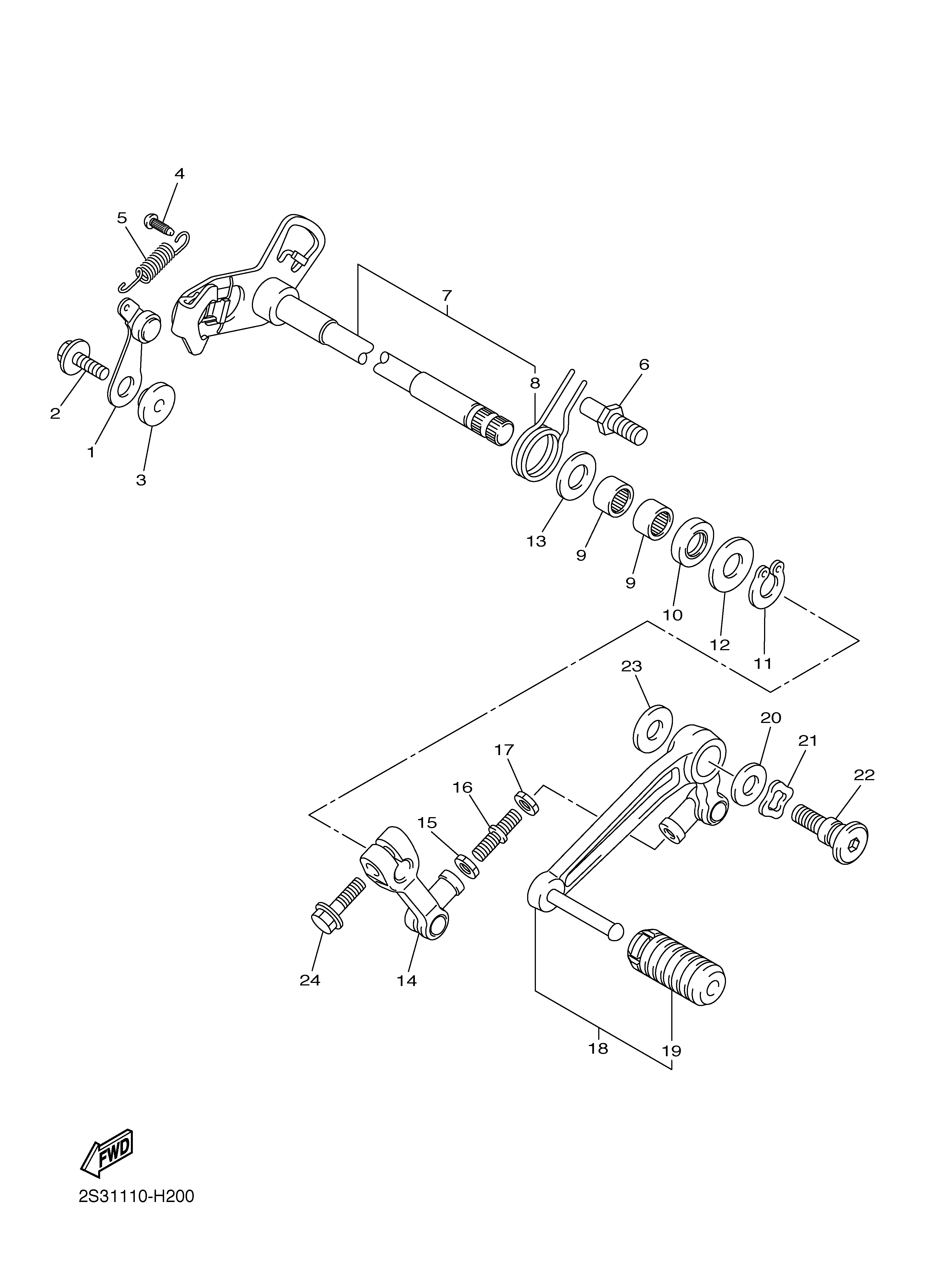 SHIFT SHAFT ภาพแยกชิ้นส่วน