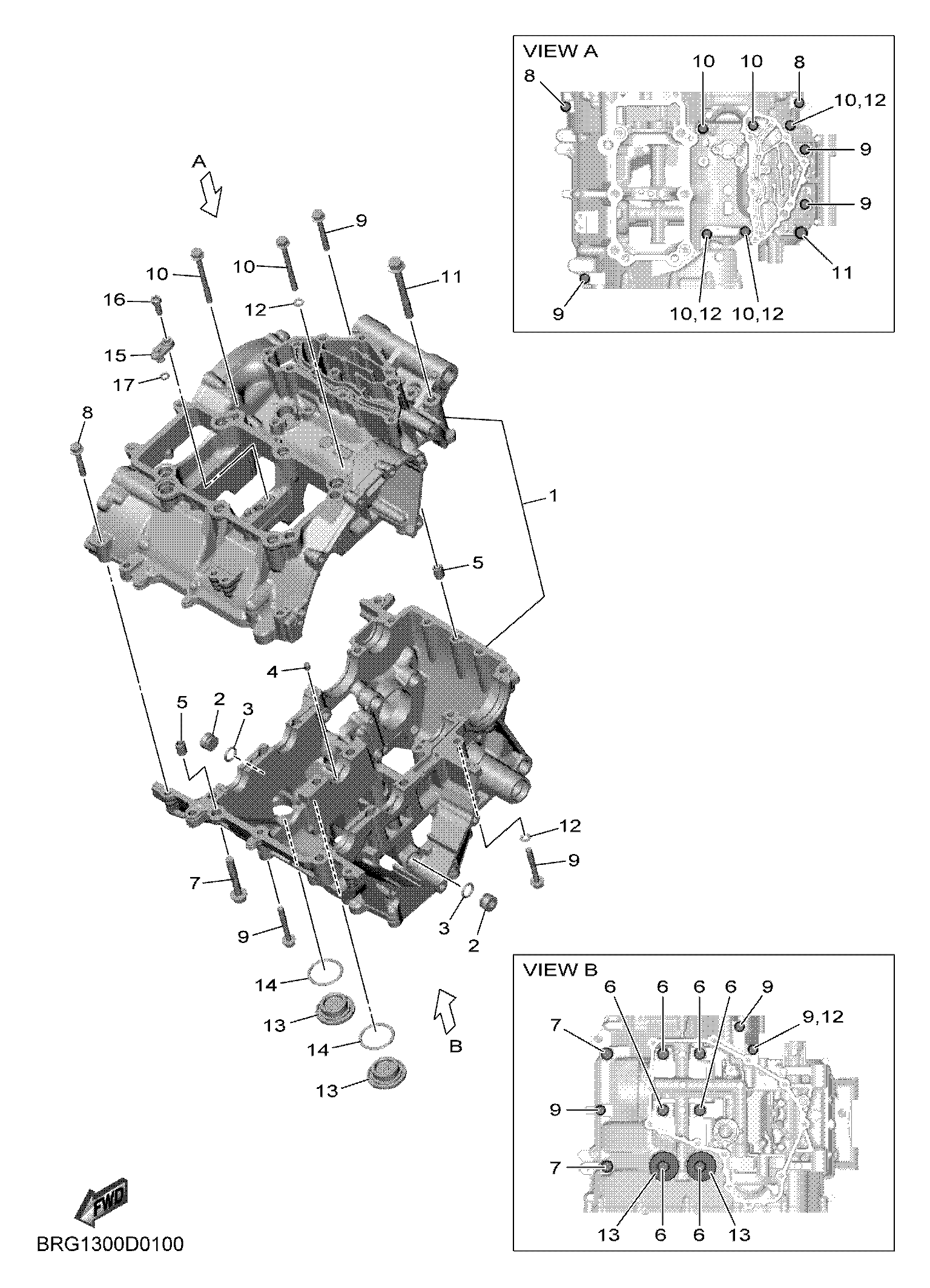 CRANKCASE Exploded diagrams