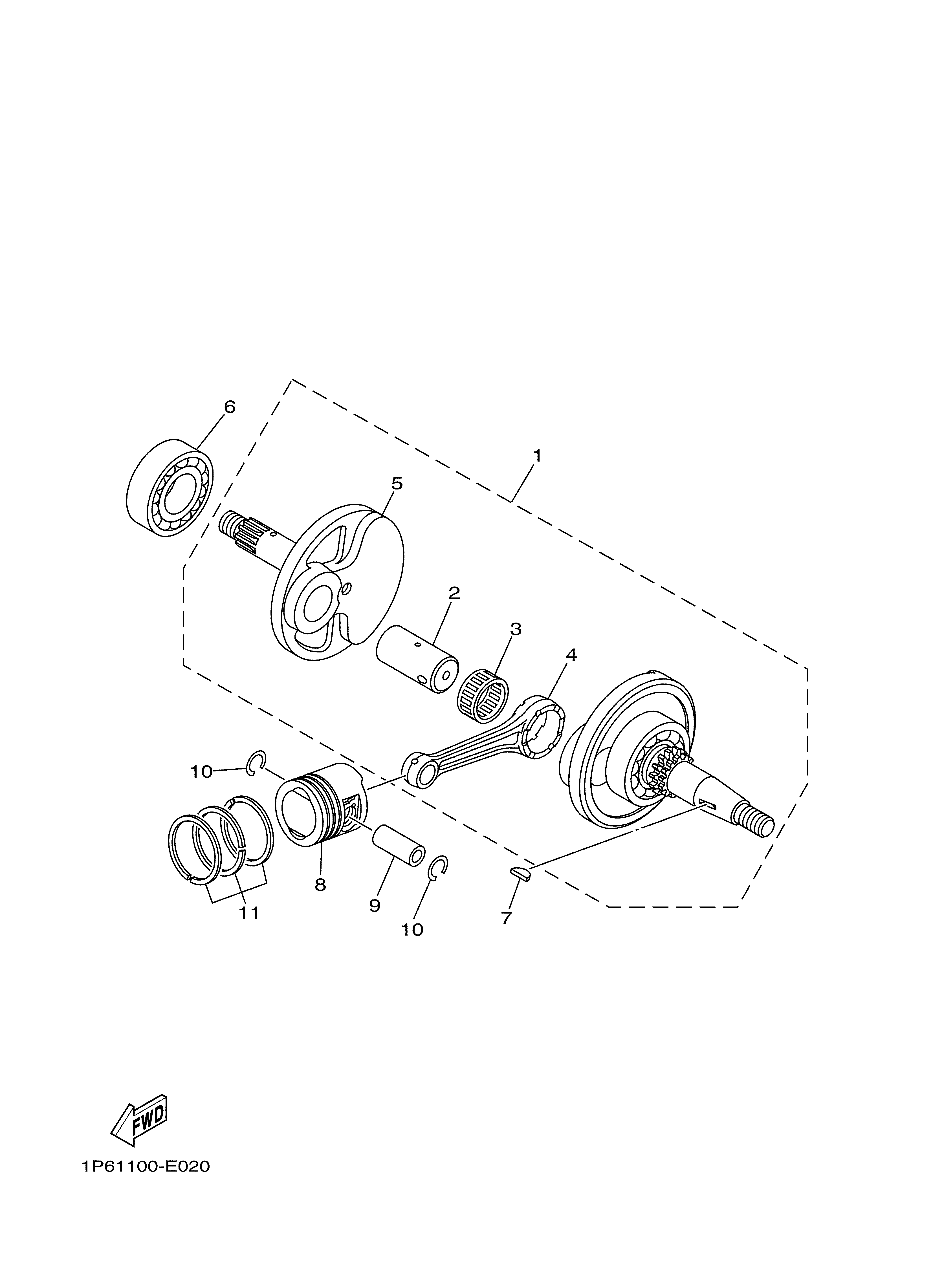CRANKSHAFT PISTON ภาพแยกชิ้นส่วน