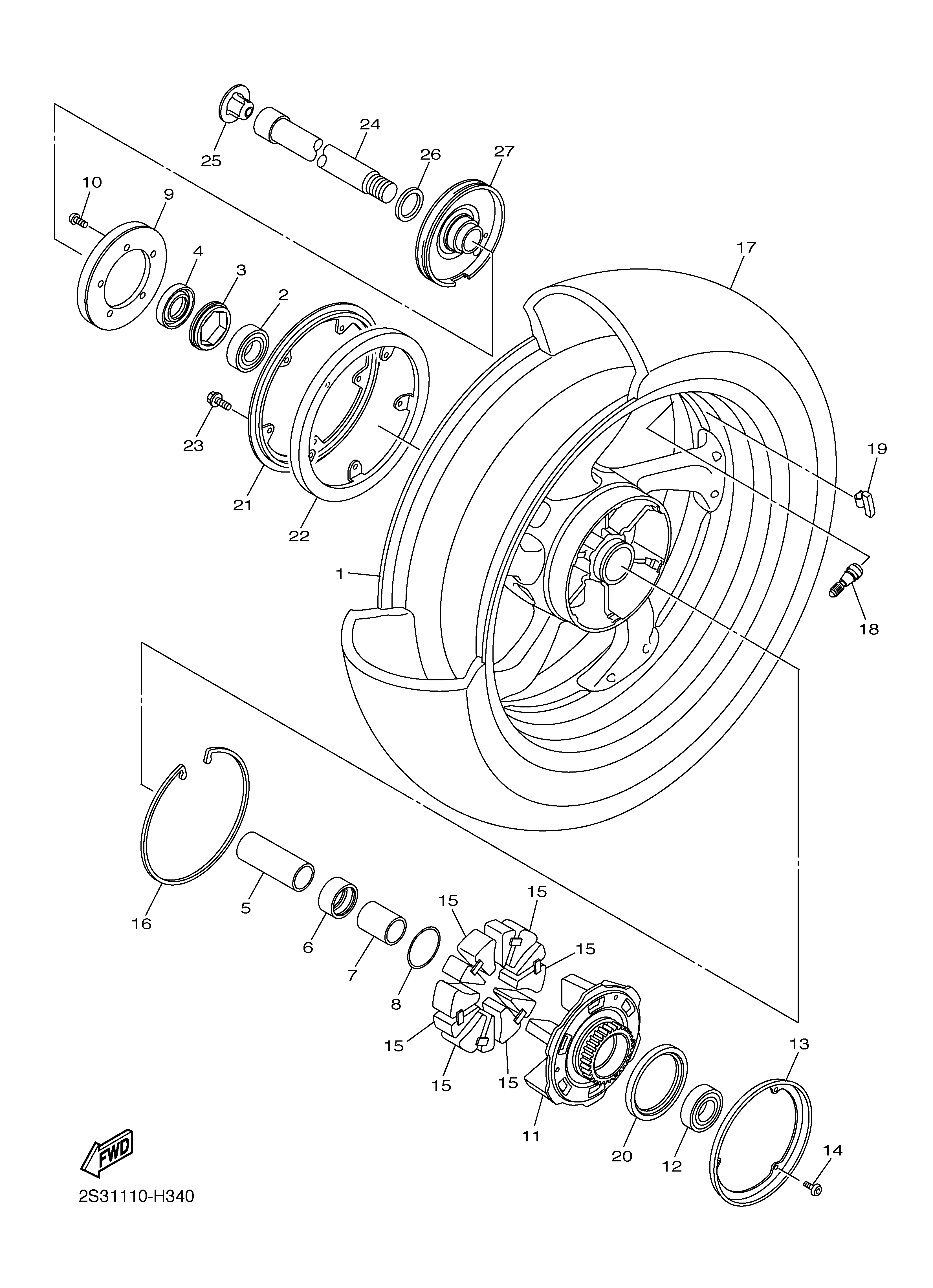 REAR WHEEL Despieces