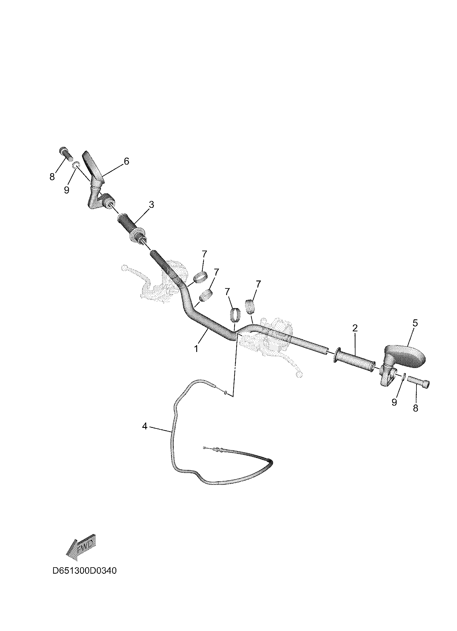 STEERING HANDLE & CABLE Vistas explodidas