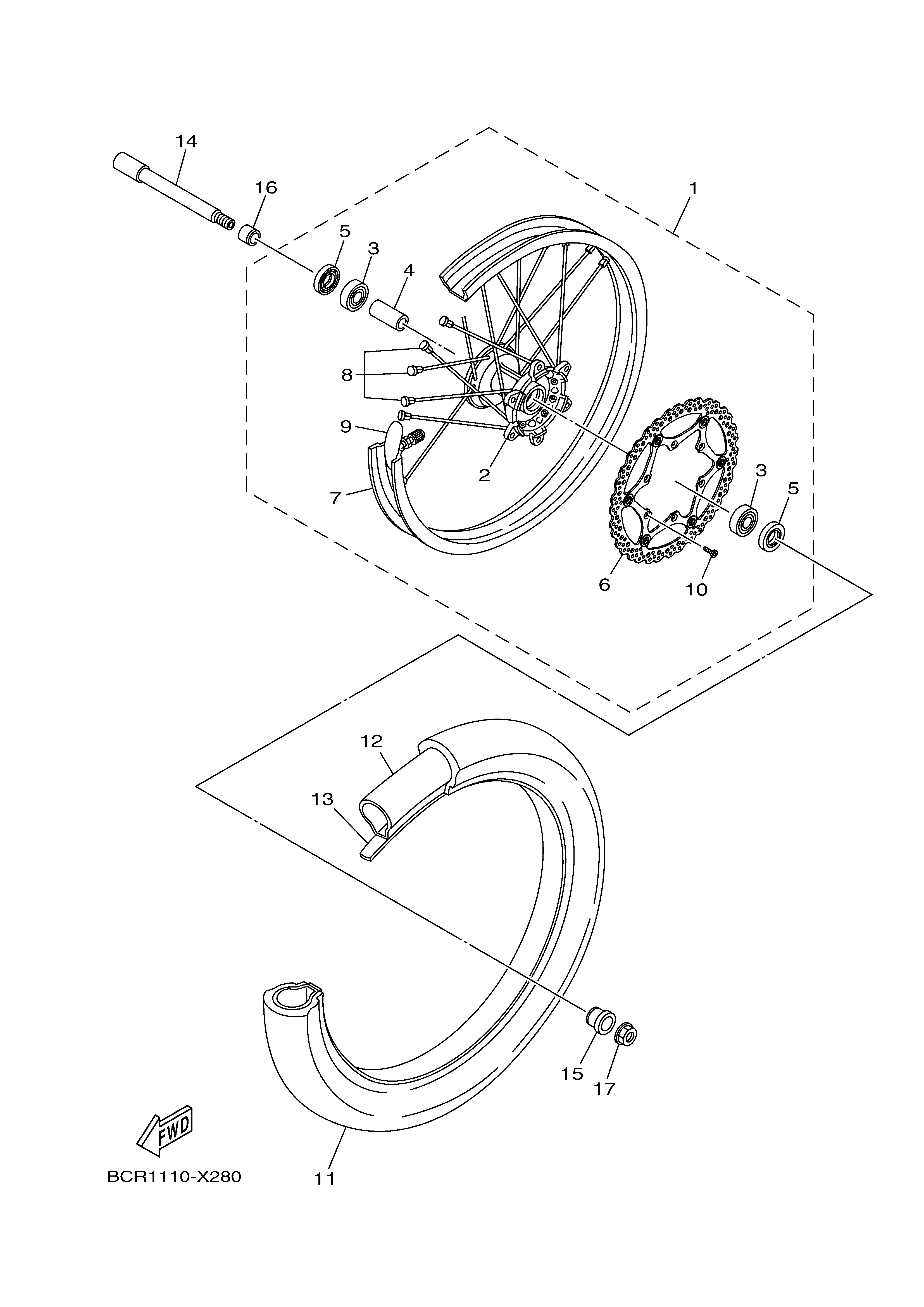 FRONT WHEEL 爆炸图