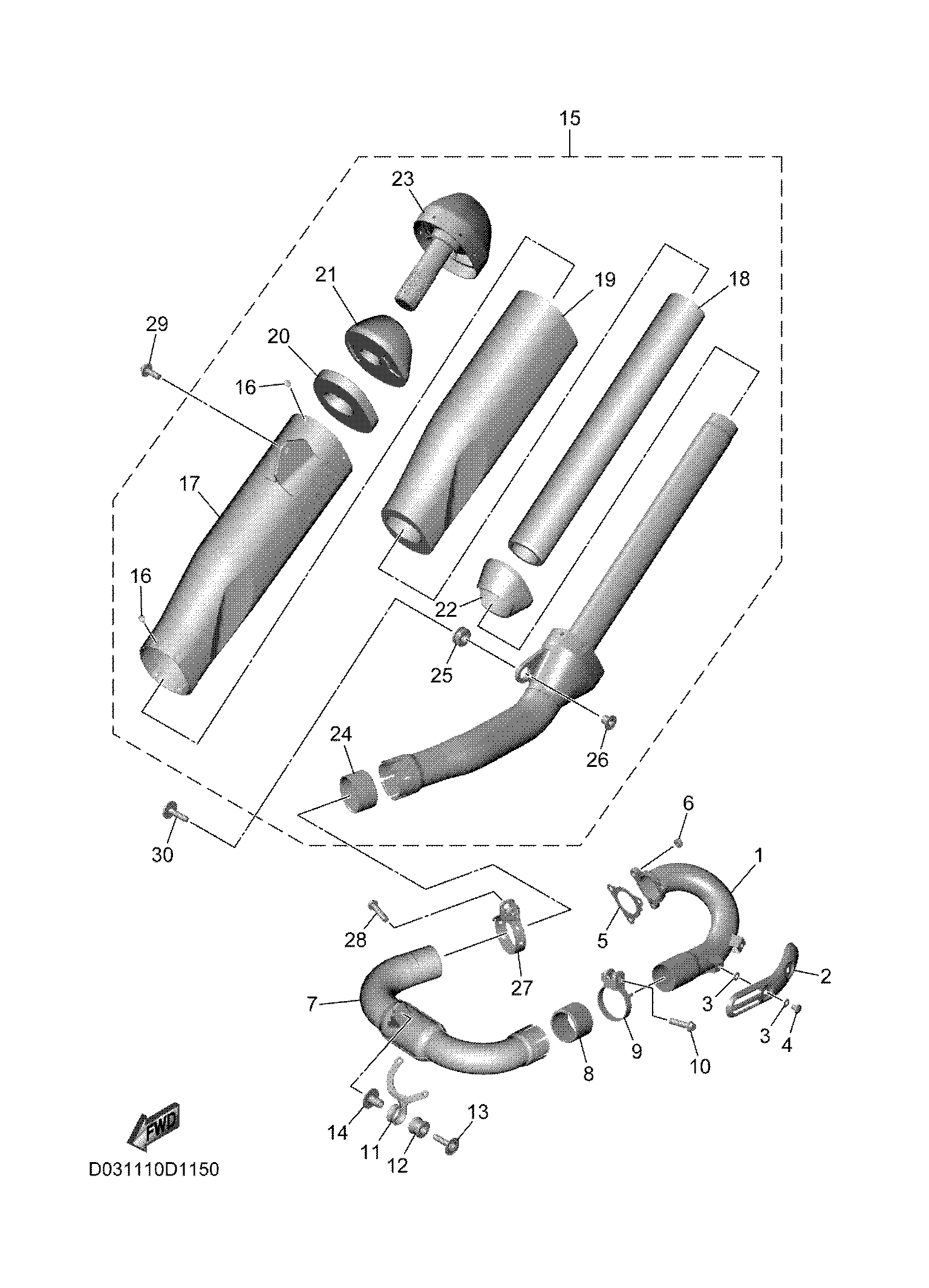 EXHAUST ภาพแยกชิ้นส่วน
