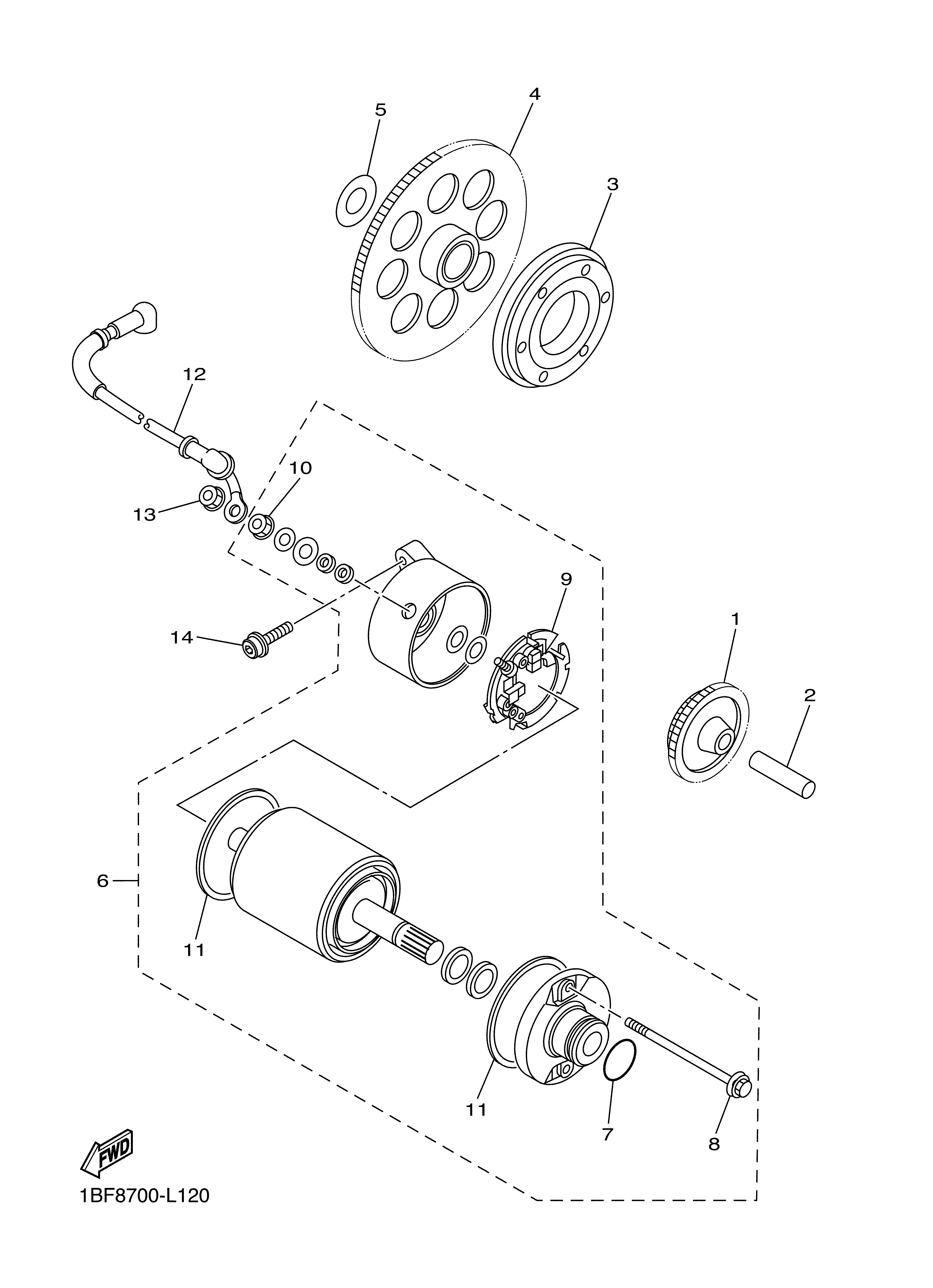 STARTER CLUTCH ภาพแยกชิ้นส่วน