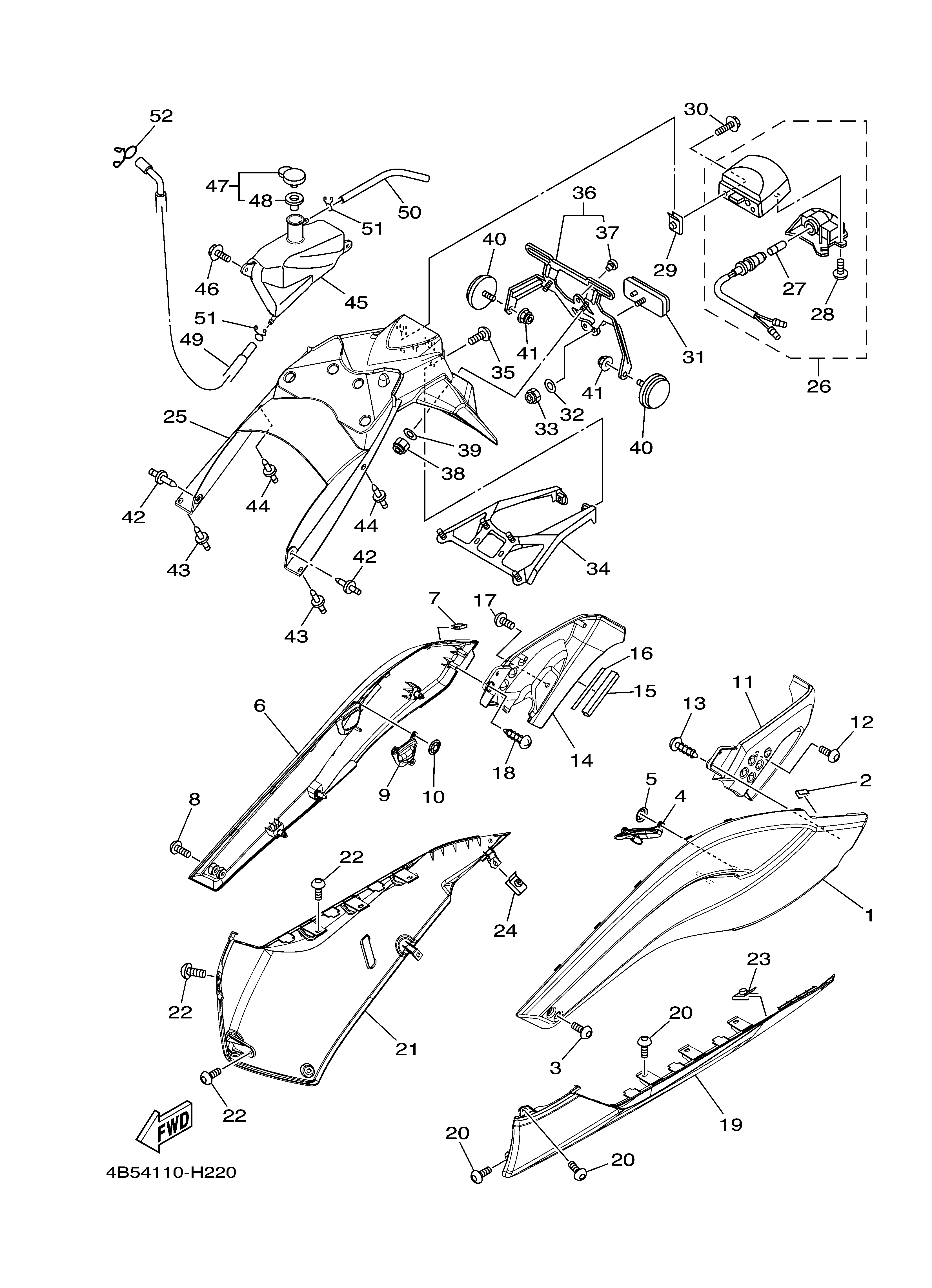 SIDE COVER 2 Diagram terurai