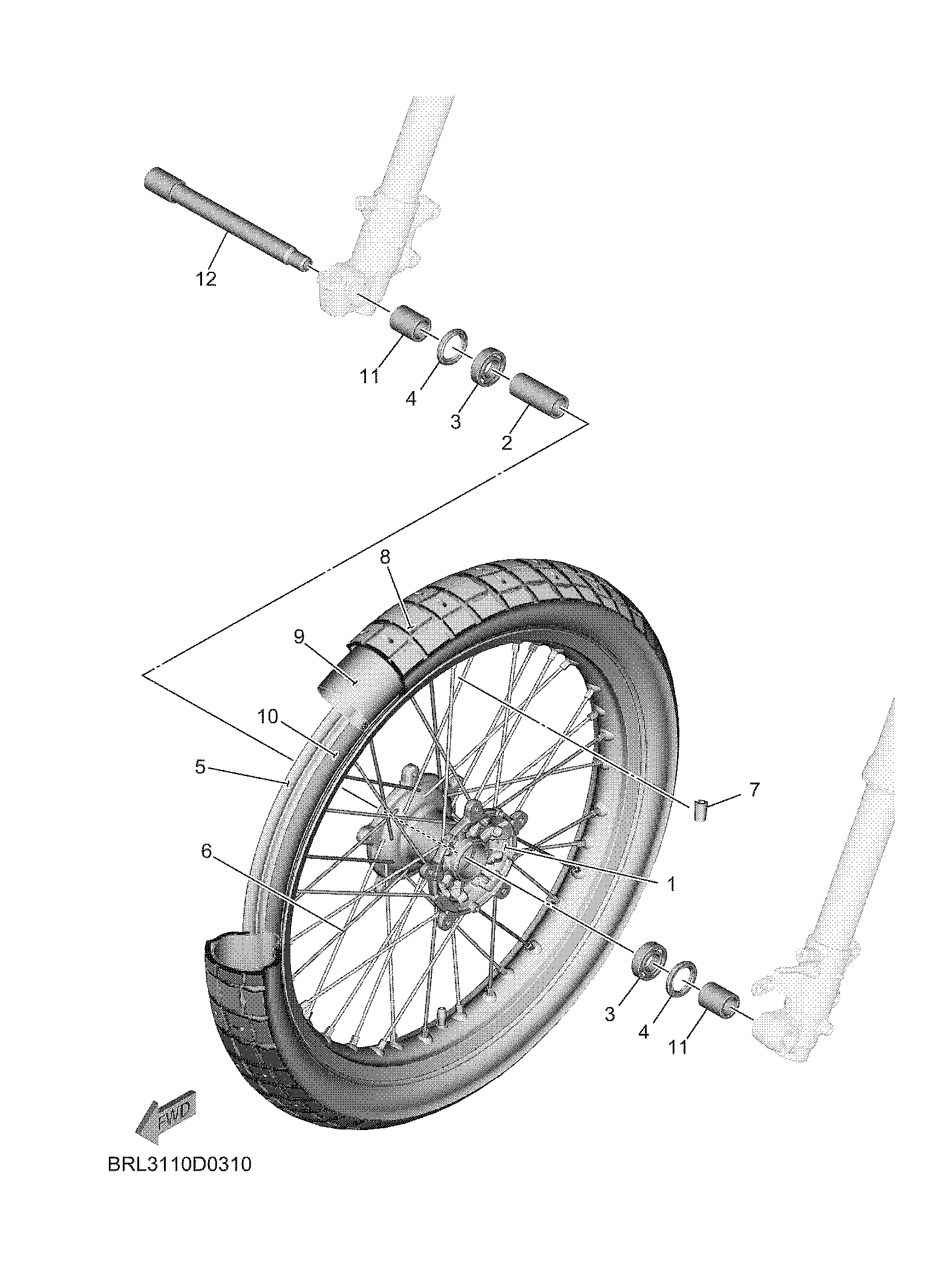 FRONT WHEEL Vistas explodidas