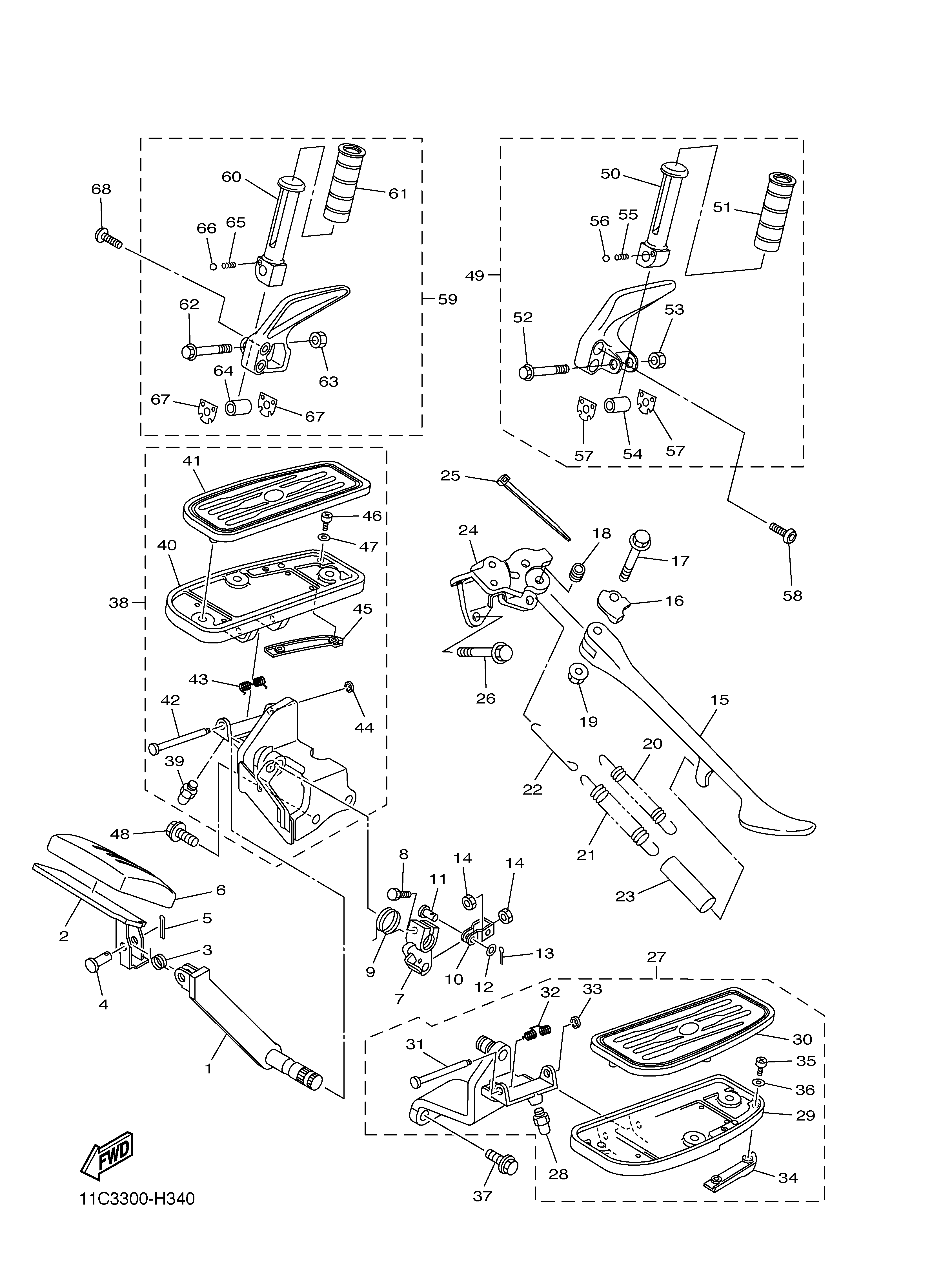 STAND FOOTREST Diagram terurai