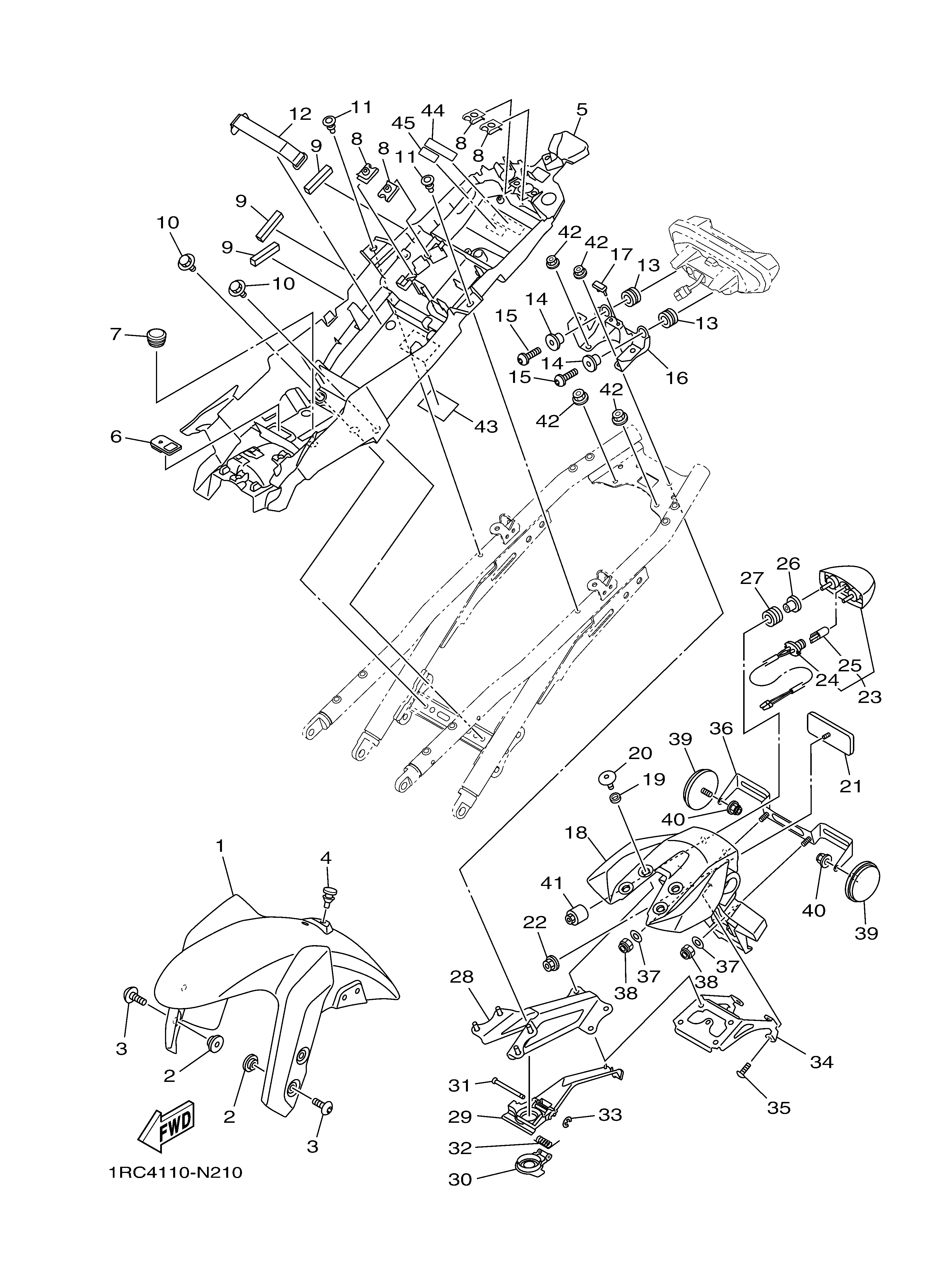 FENDER ภาพแยกชิ้นส่วน