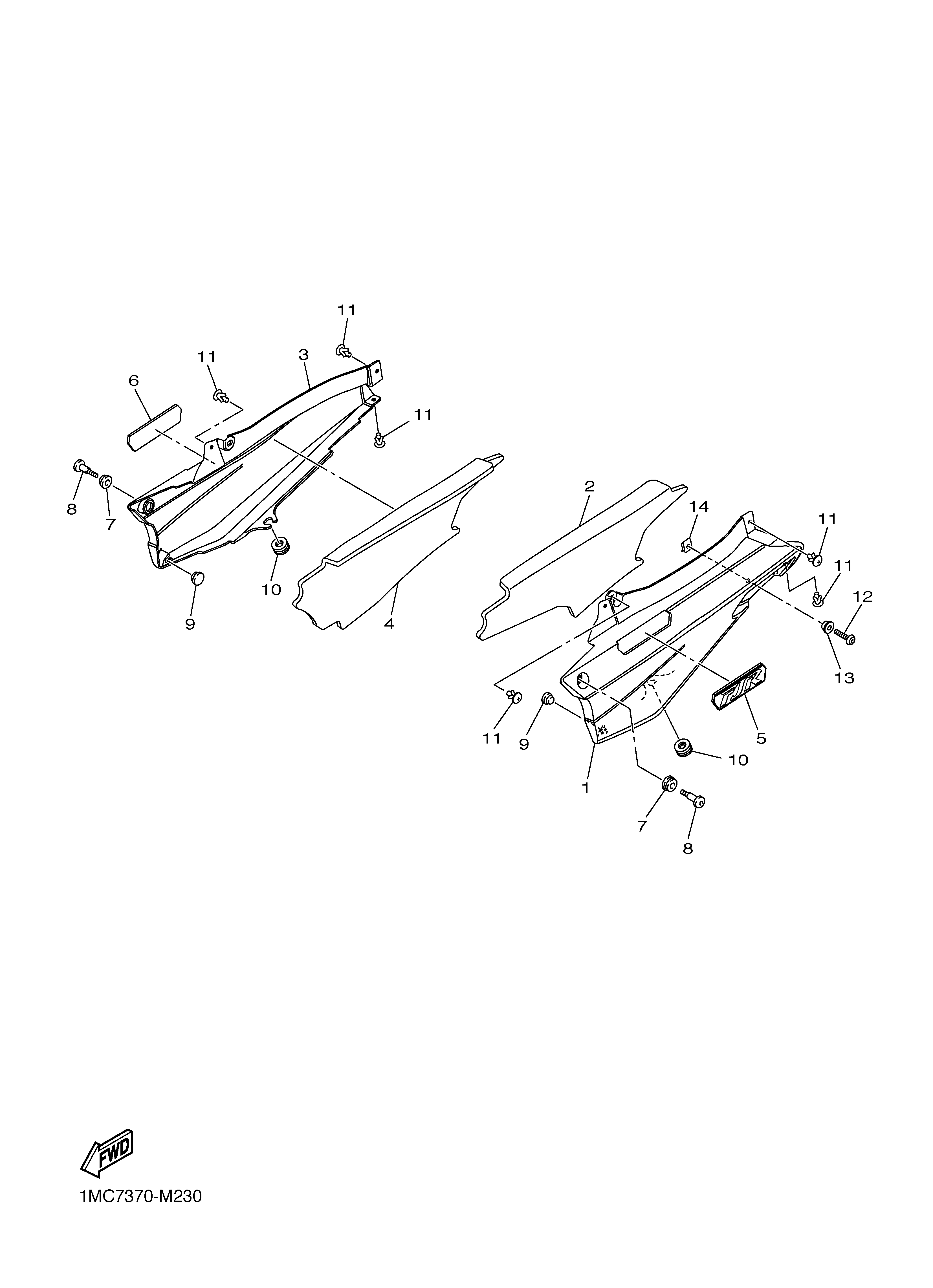SIDE COVER Exploded diagrams