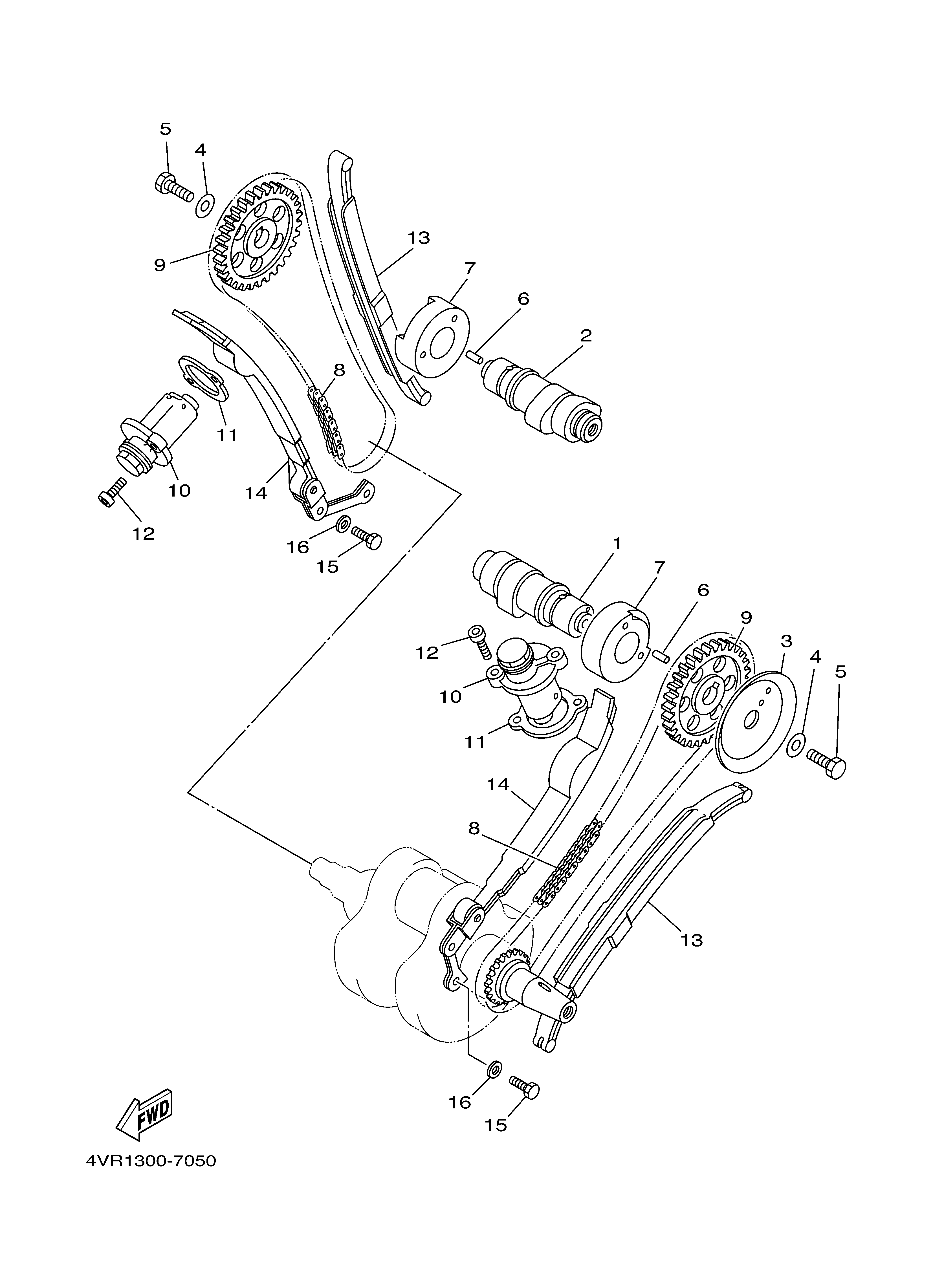 CAMSHAFT CHAIN Diagram terurai