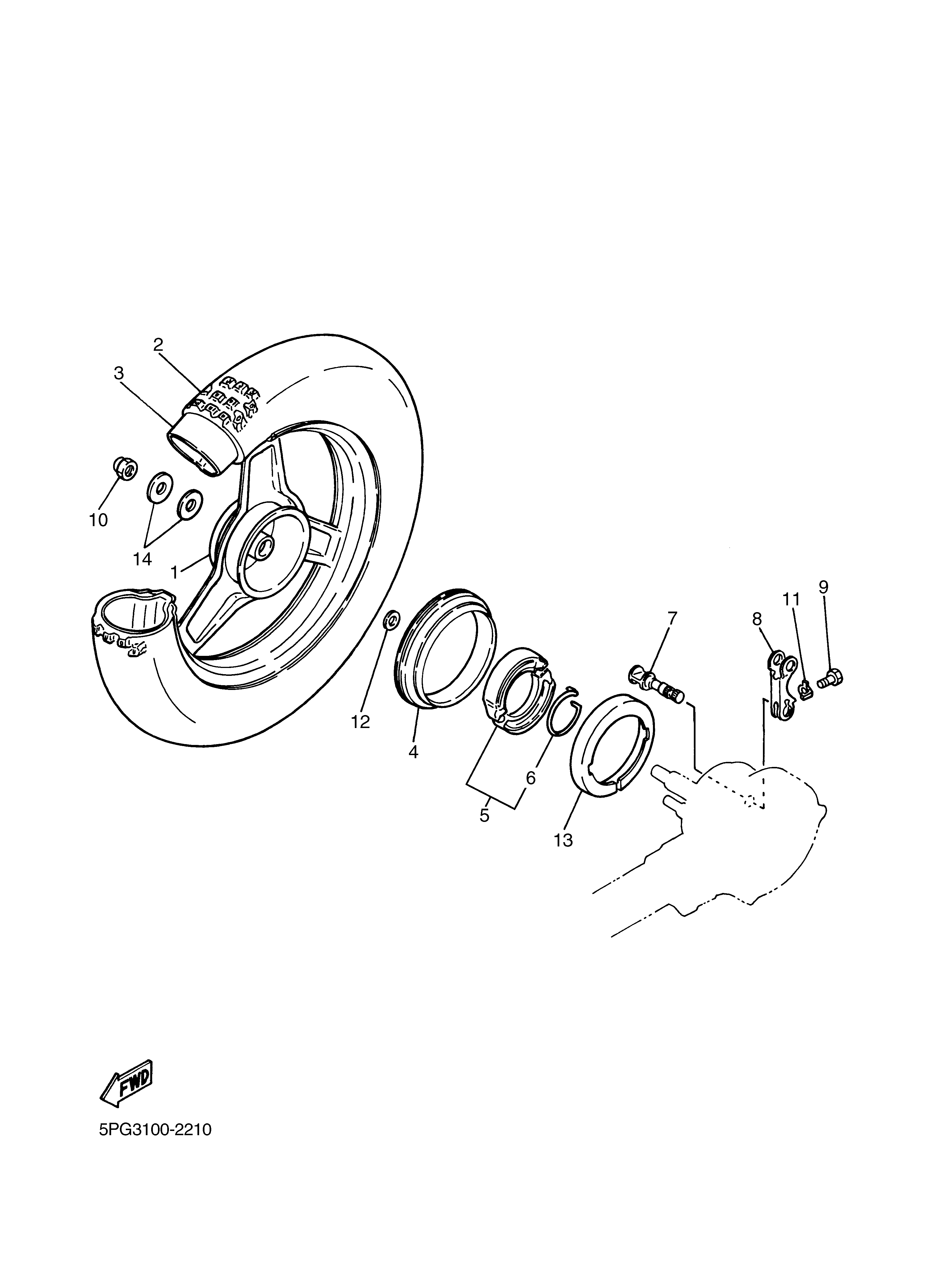 REAR WHEEL ภาพแยกชิ้นส่วน