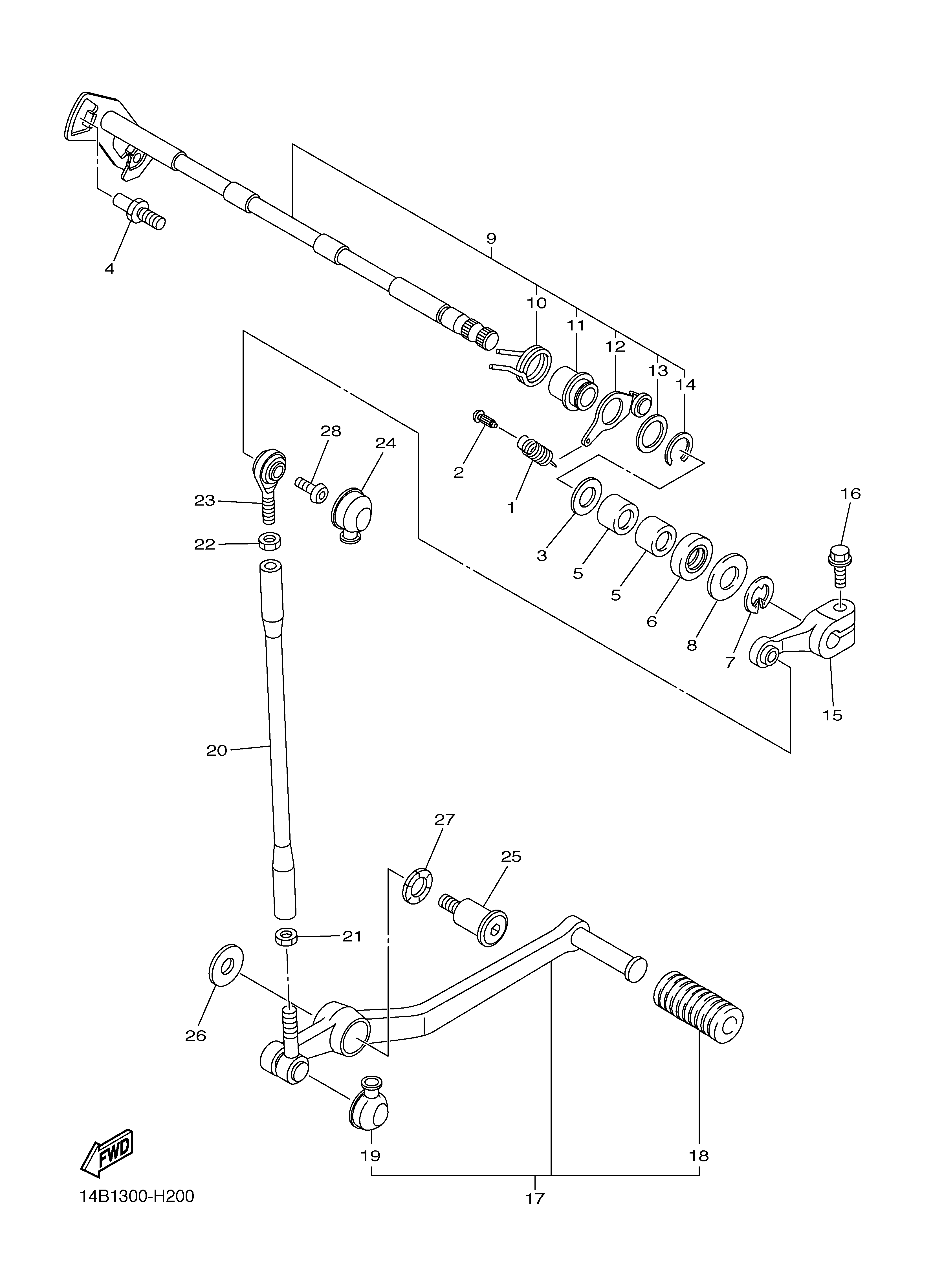SHIFT SHAFT ภาพแยกชิ้นส่วน