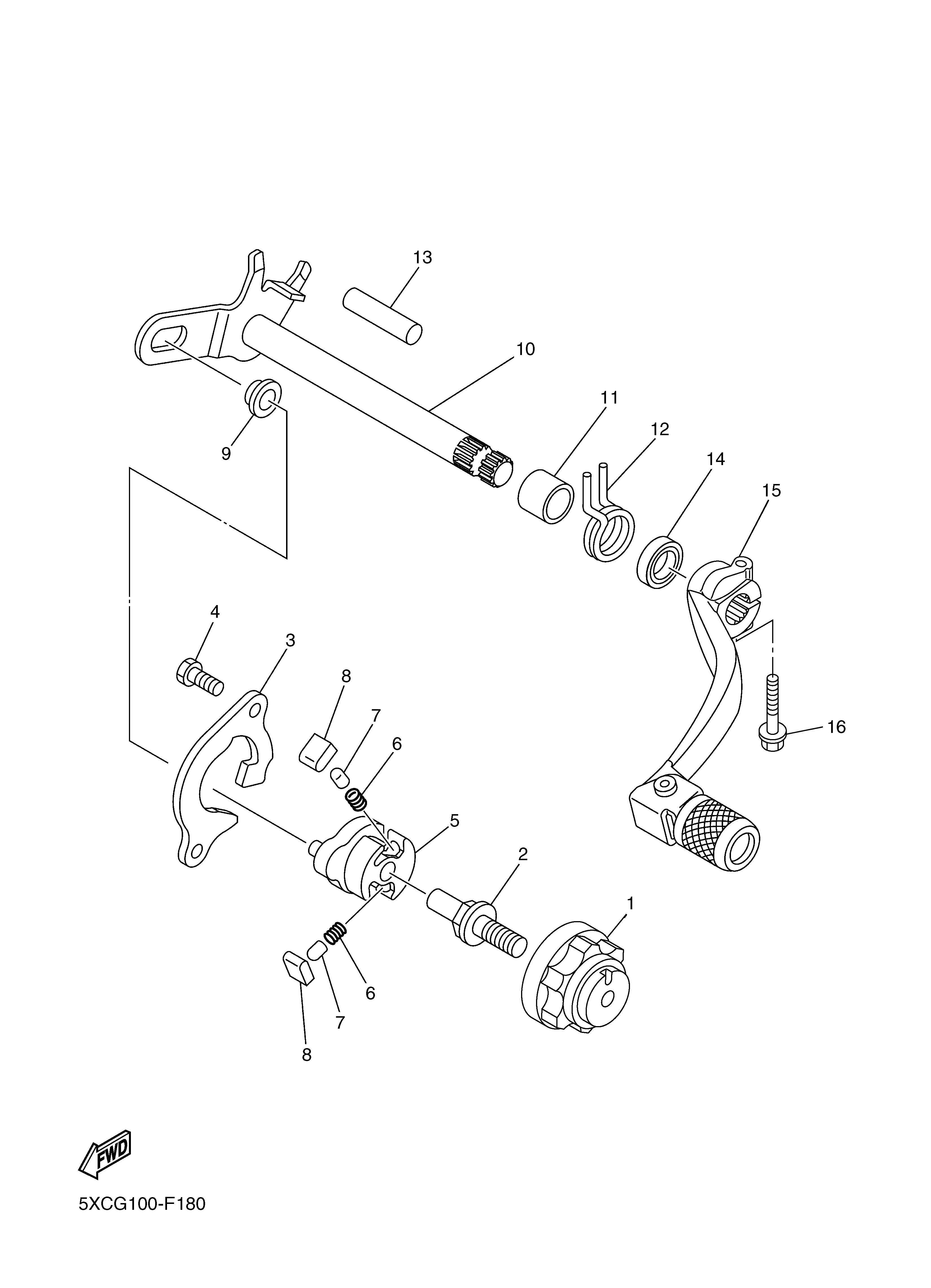 SHIFT SHAFT ภาพแยกชิ้นส่วน