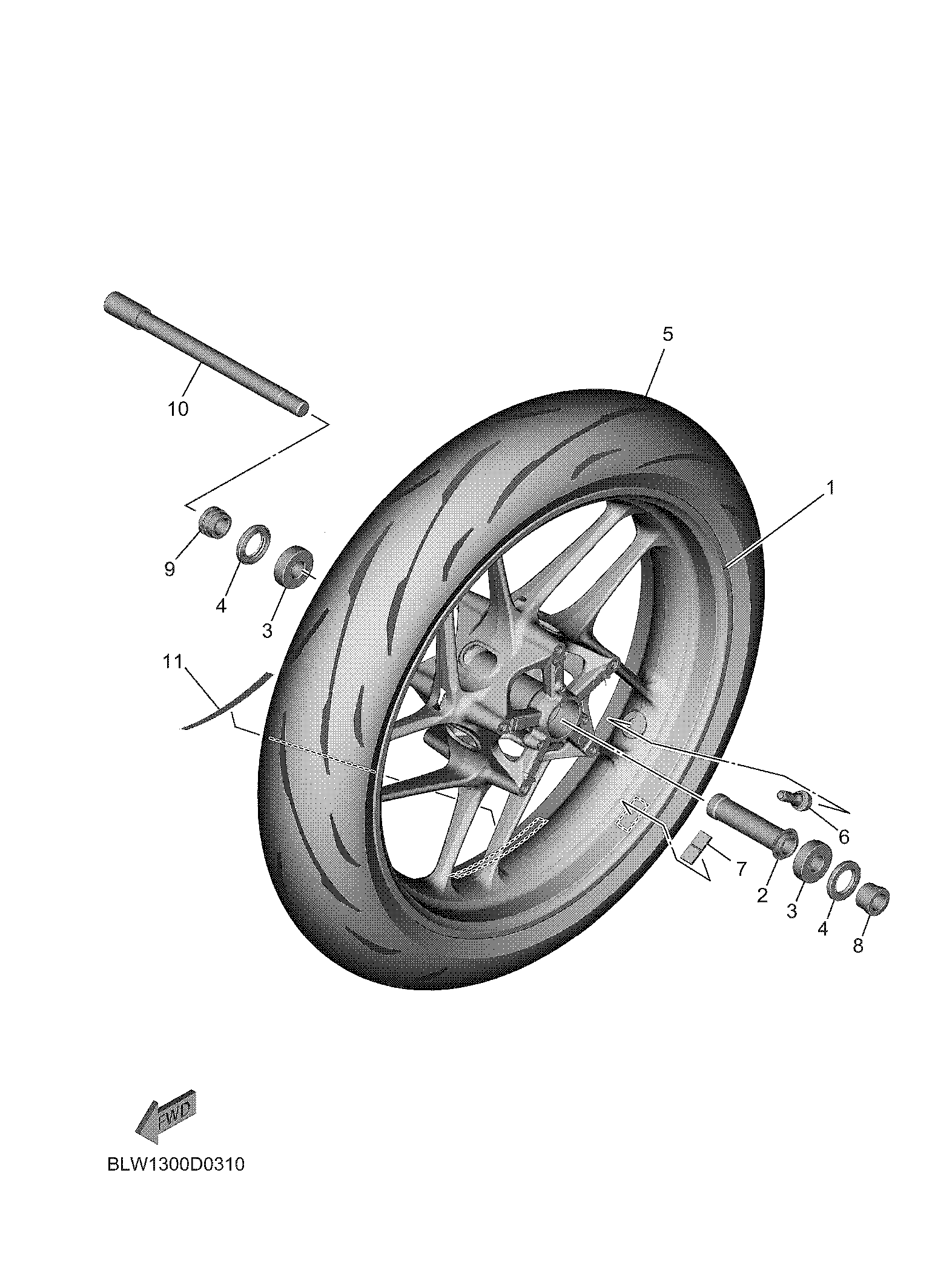 FRONT WHEEL ภาพแยกชิ้นส่วน