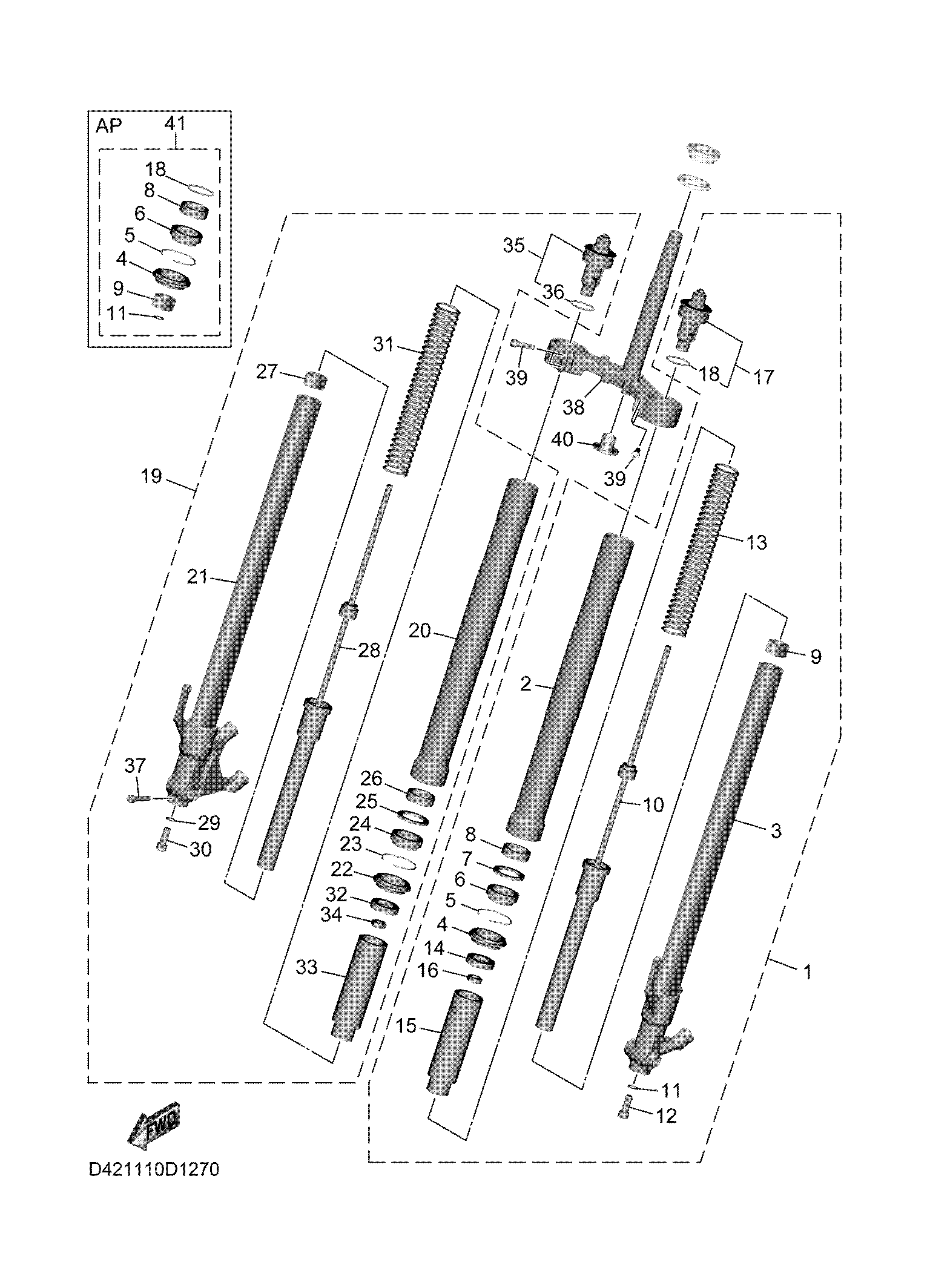 FRONT FORK Despieces