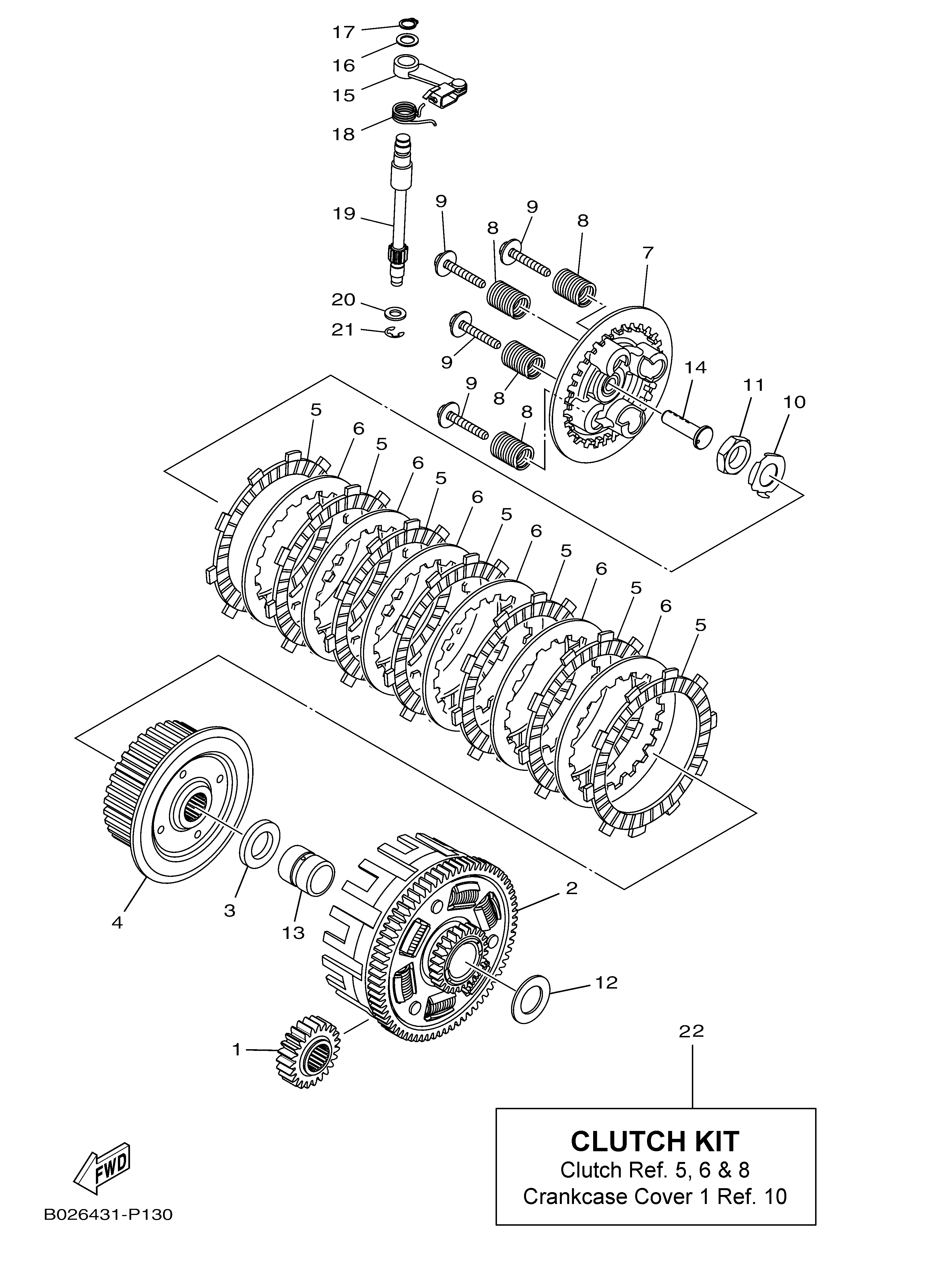 CLUTCH ภาพแยกชิ้นส่วน