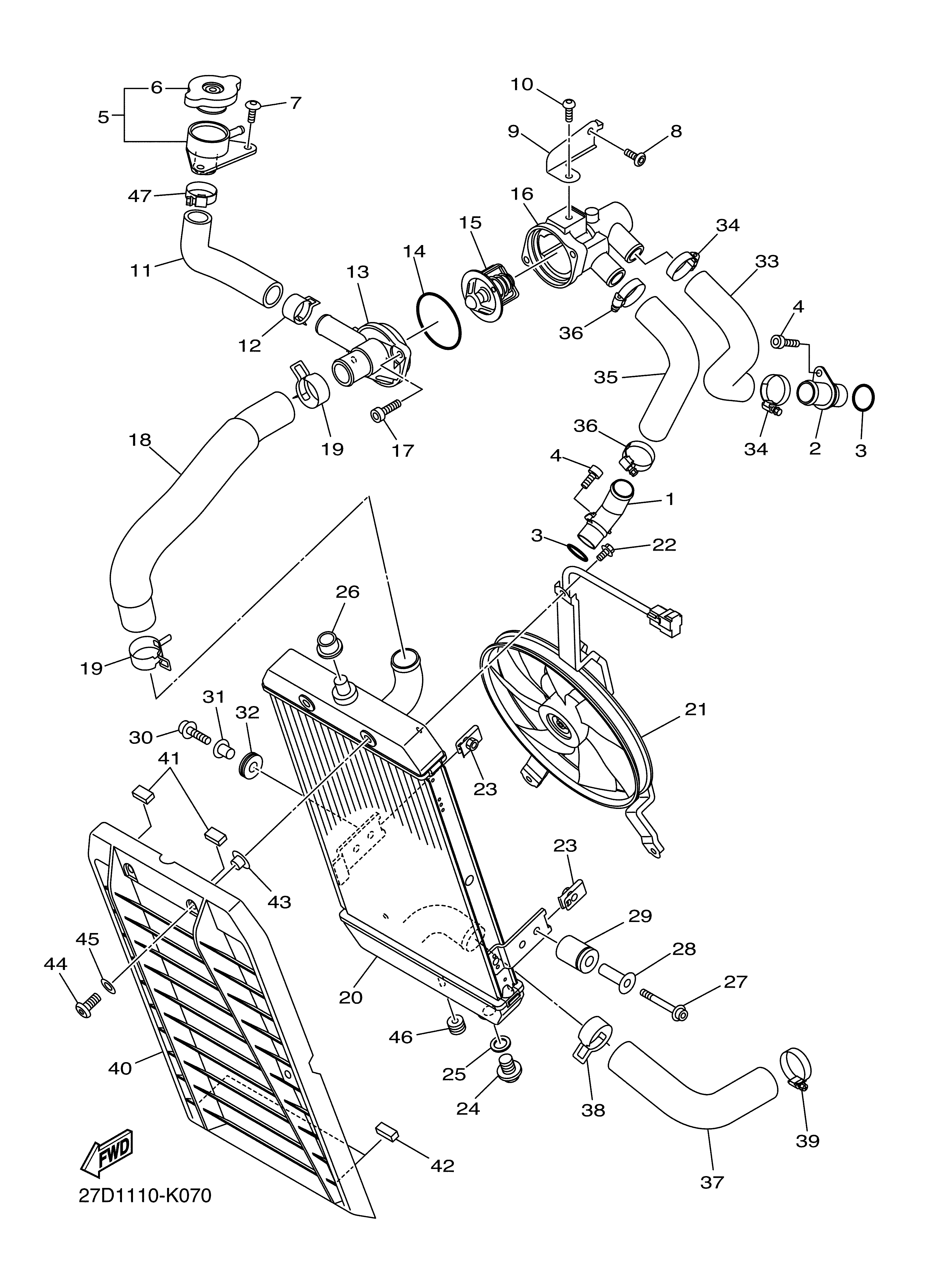 RADIATOR HOSE Exploded diagrams