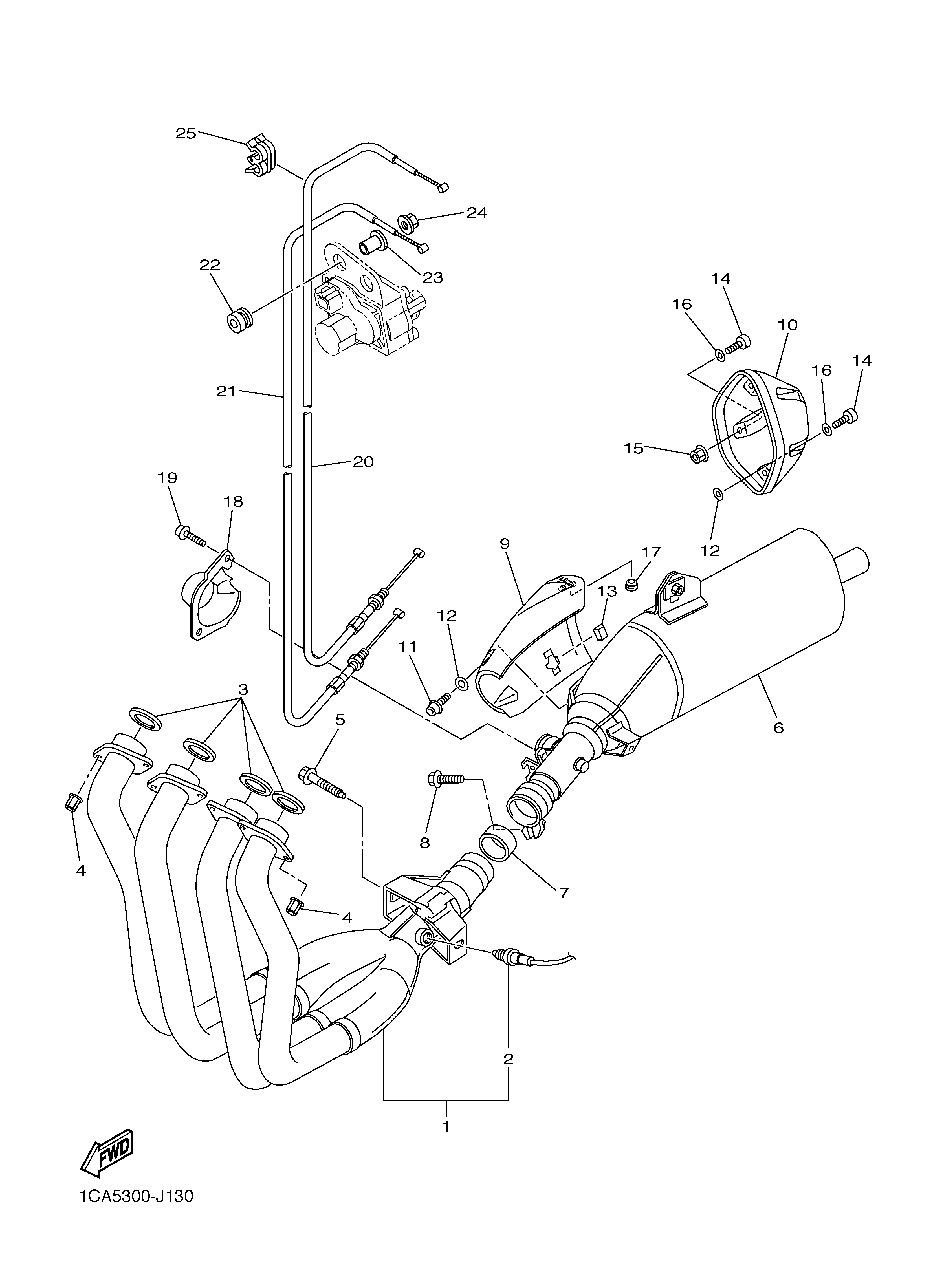 EXHAUST Exploded diagrams