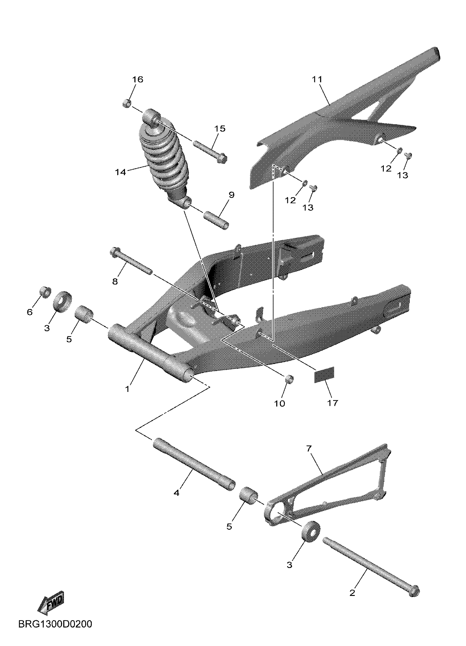 REAR ARM & SUSPENSION 爆炸图