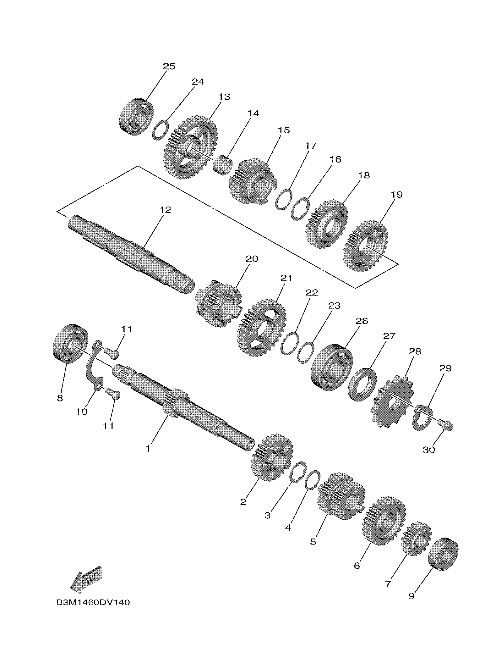 TRANSMISSION Exploded diagrams