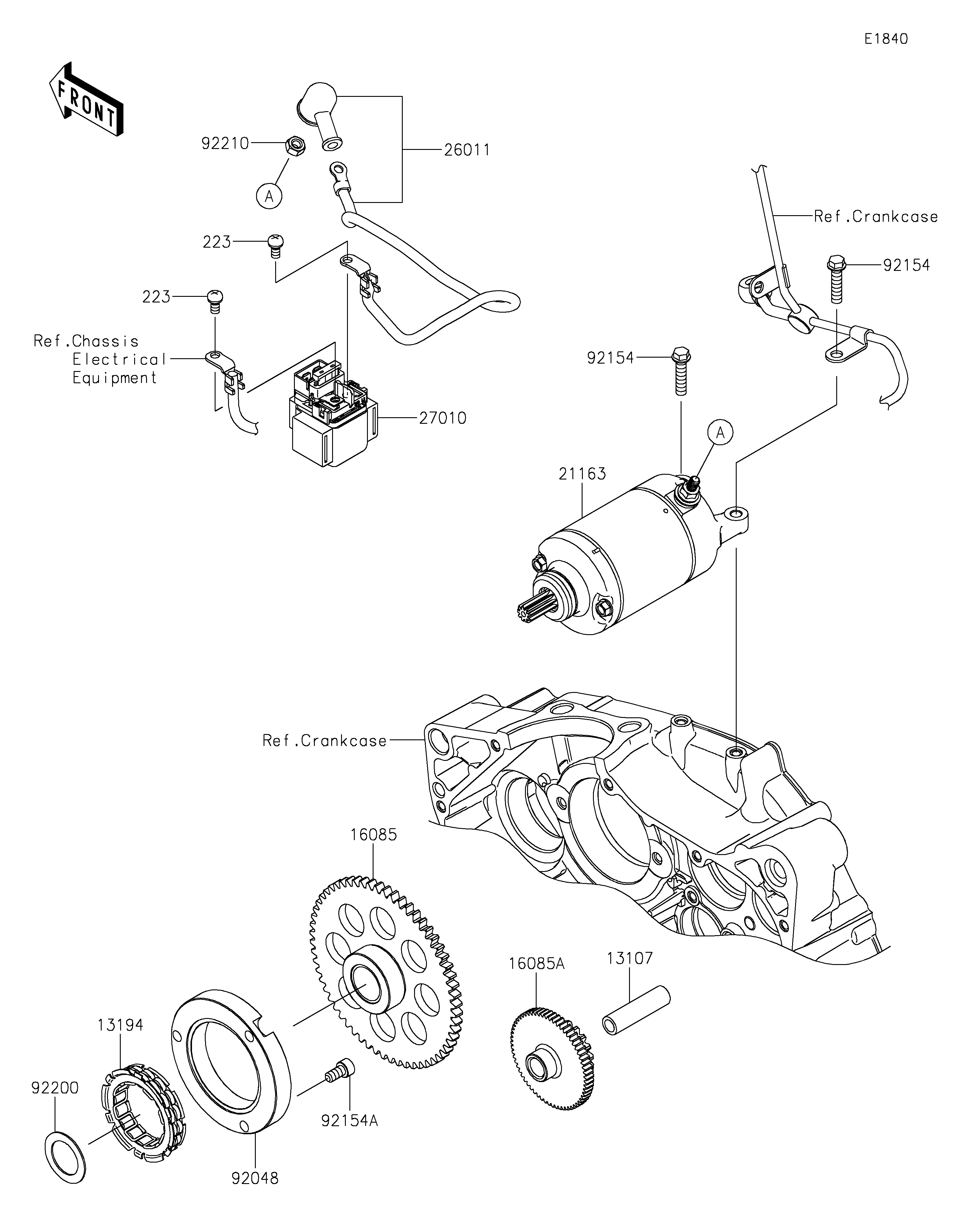 Starter Motor ภาพแยกชิ้นส่วน
