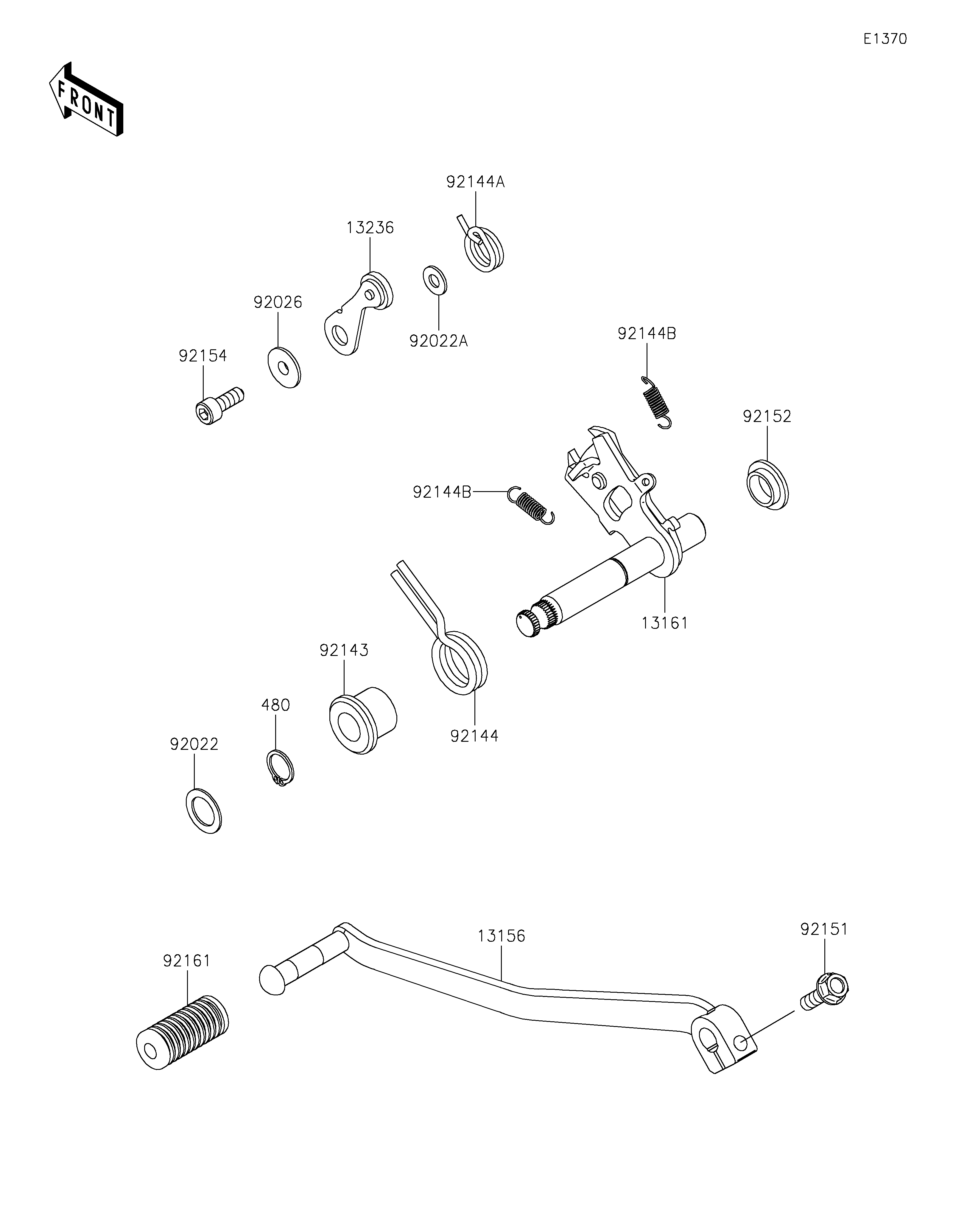 Gear Change Mechanism ภาพแยกชิ้นส่วน