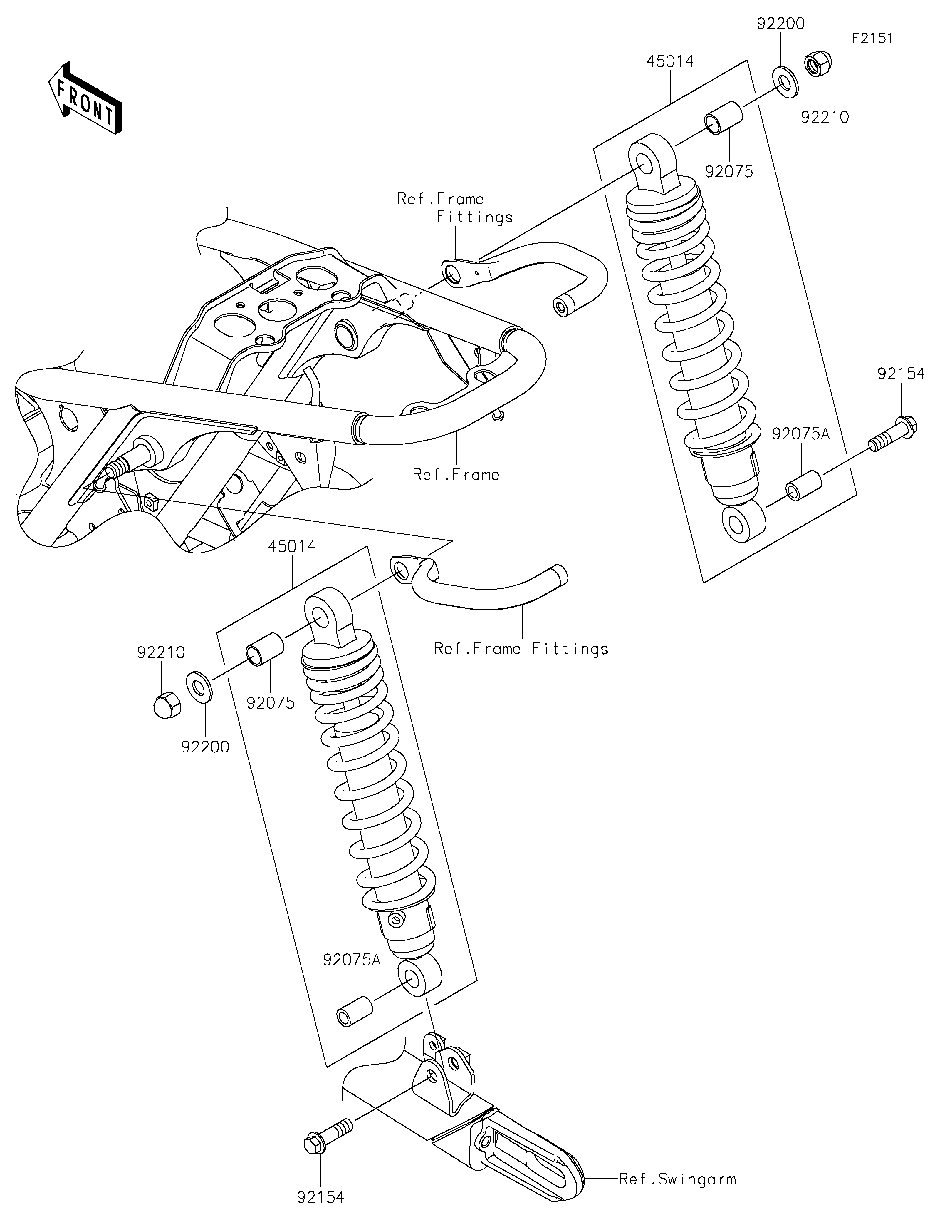 Suspension/Shock Absorber 爆炸图