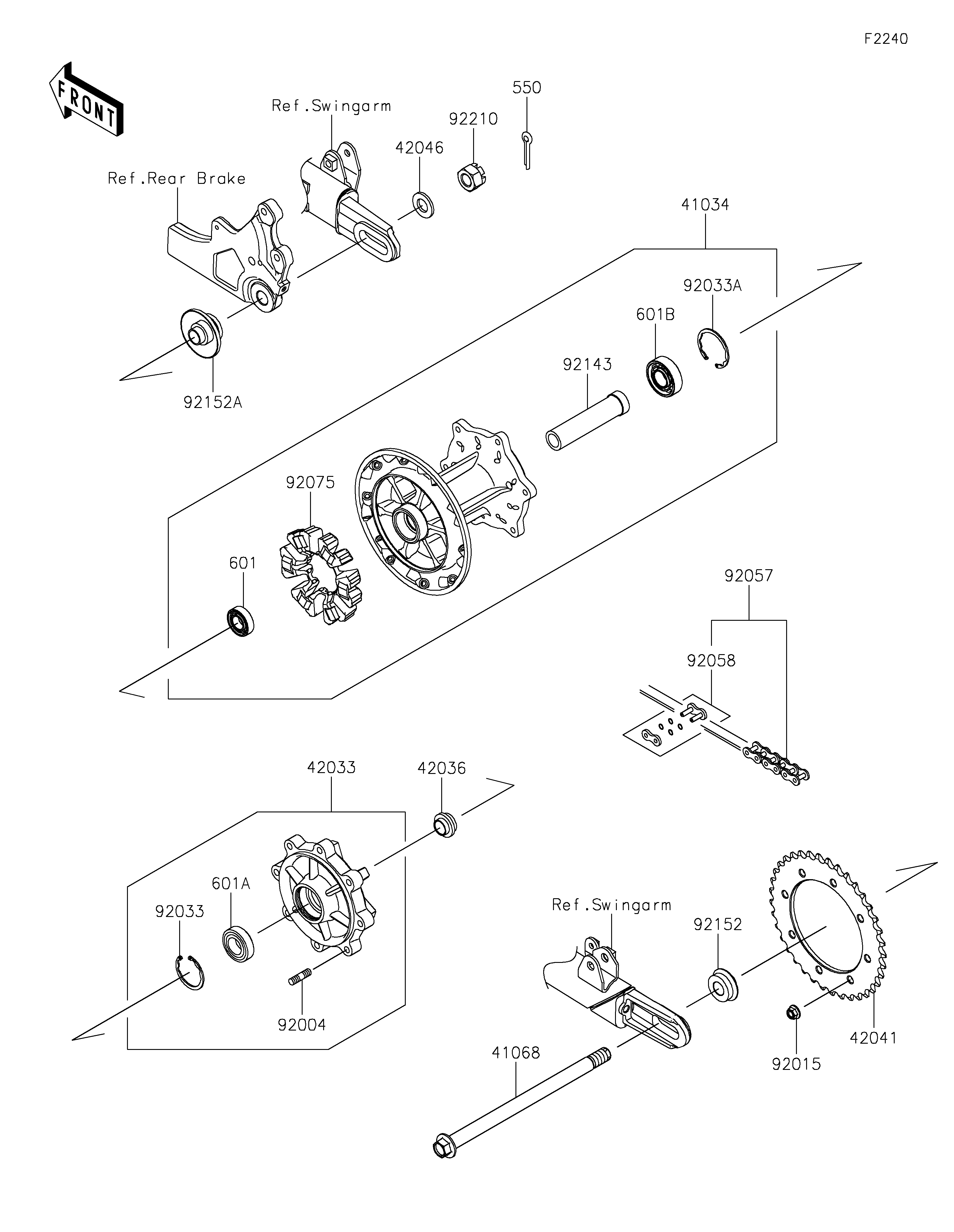 Rear Wheel/Chain Sơ đồ tách chi tiết