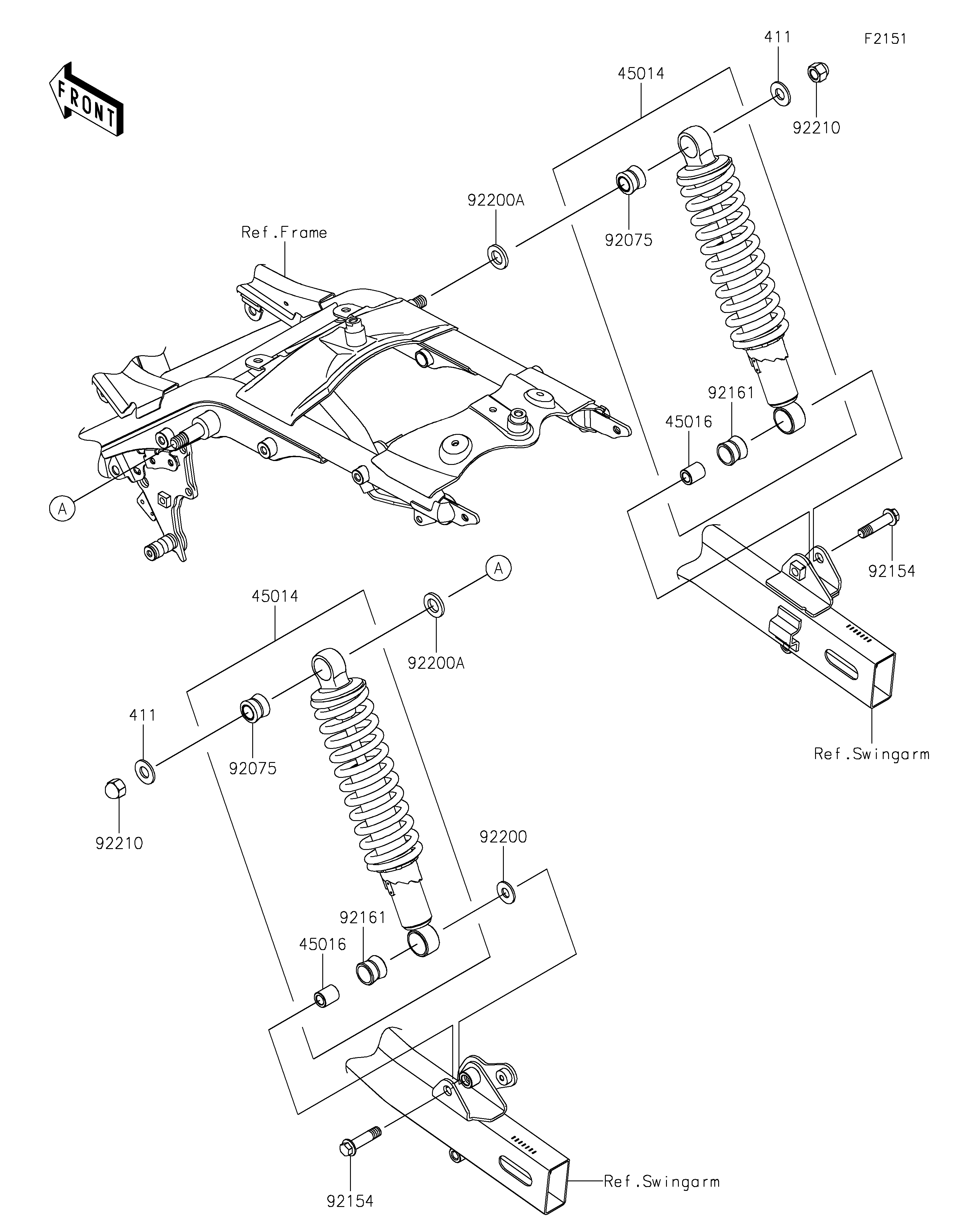Suspension/Shock Absorber ภาพแยกชิ้นส่วน