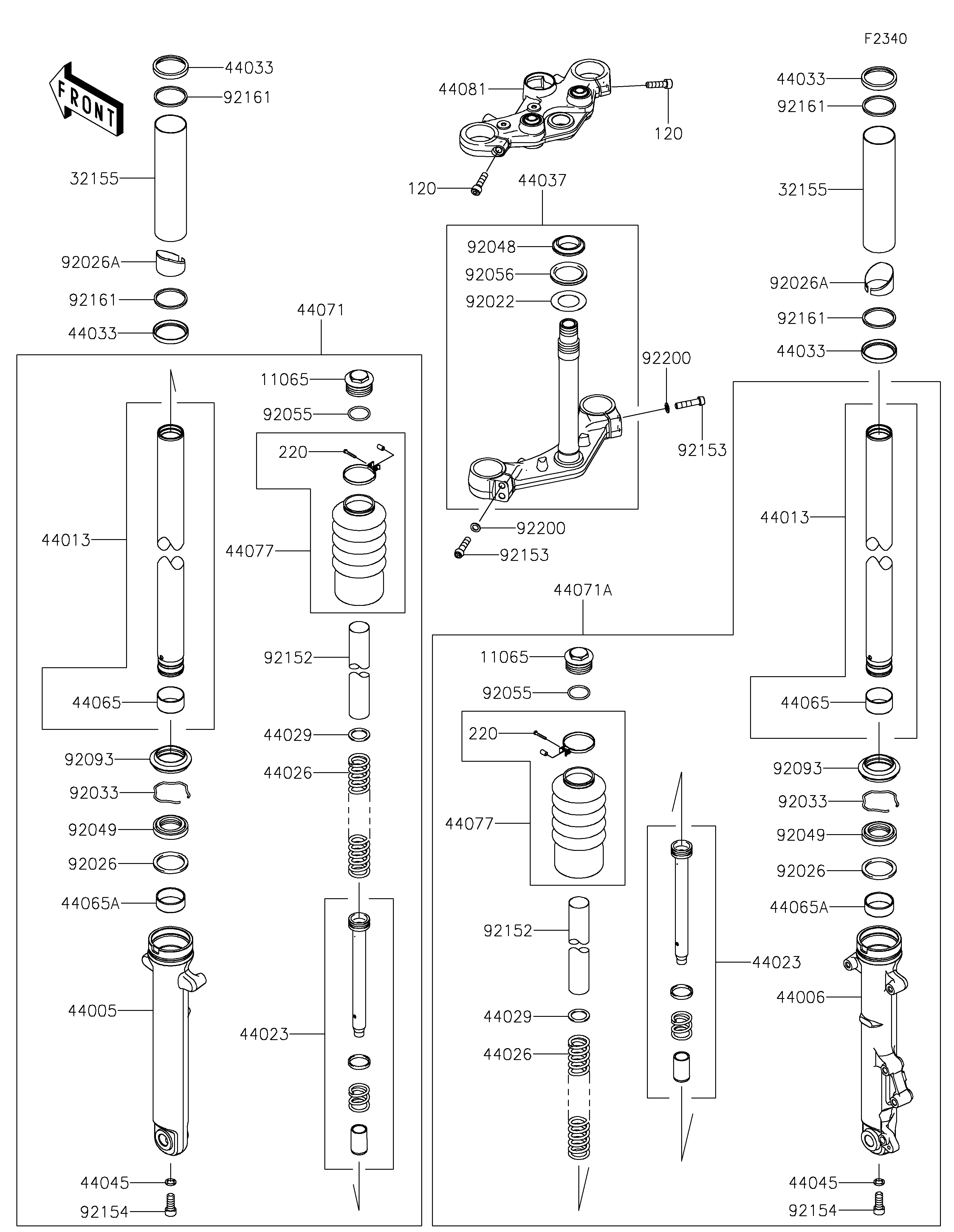 Front Fork Despieces