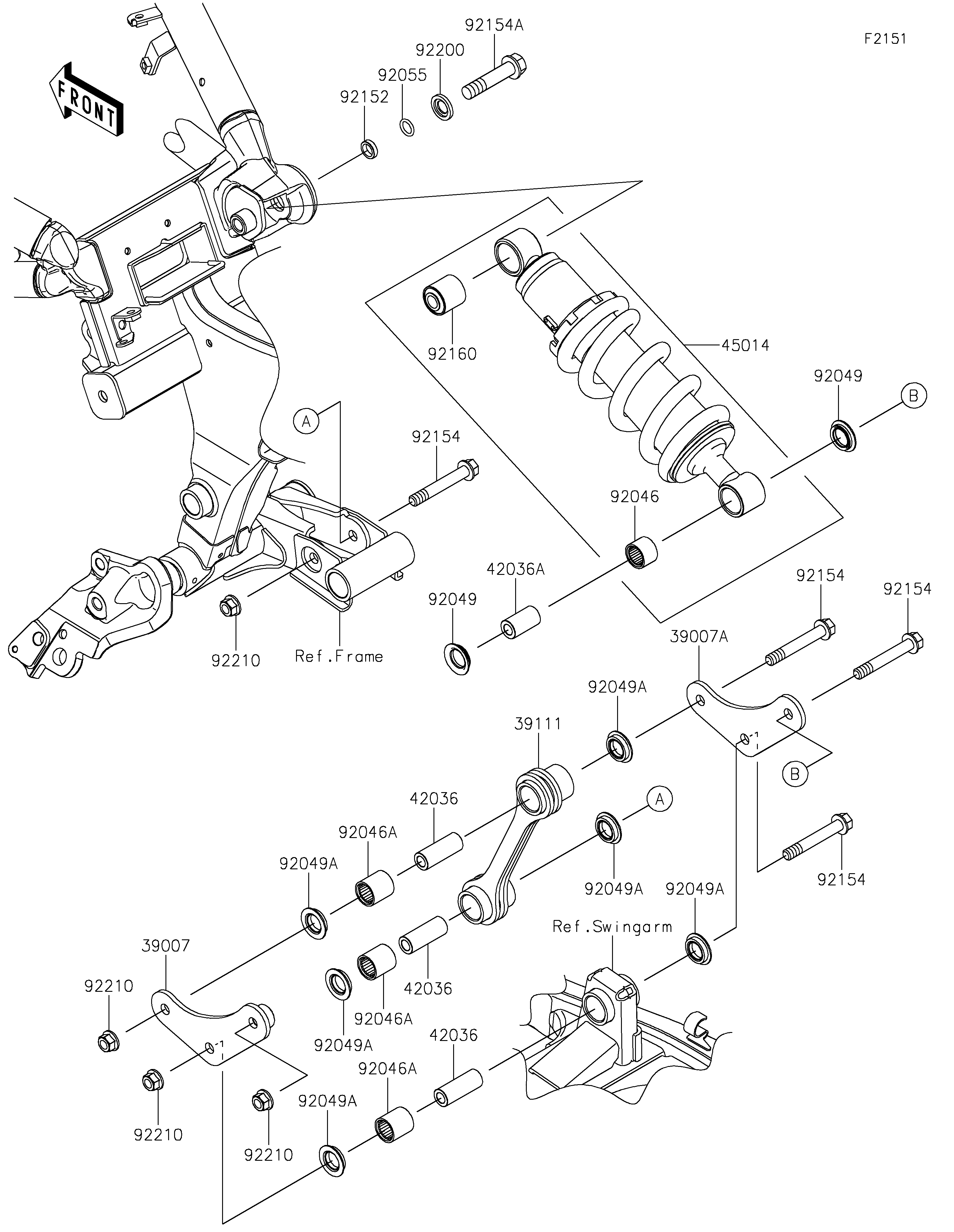 Suspension/Shock Absorber ภาพแยกชิ้นส่วน