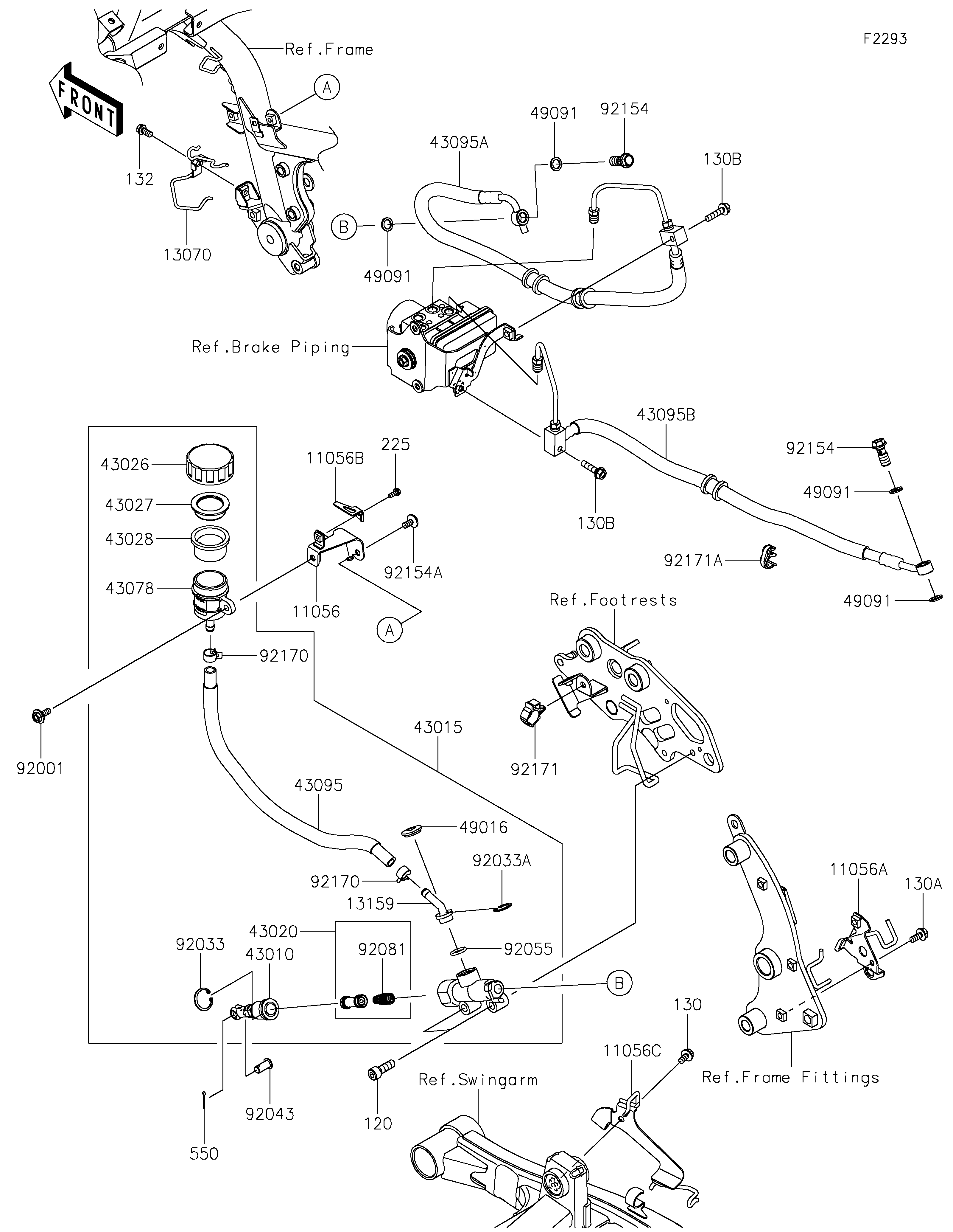 Rear Master Cylinder ภาพแยกชิ้นส่วน